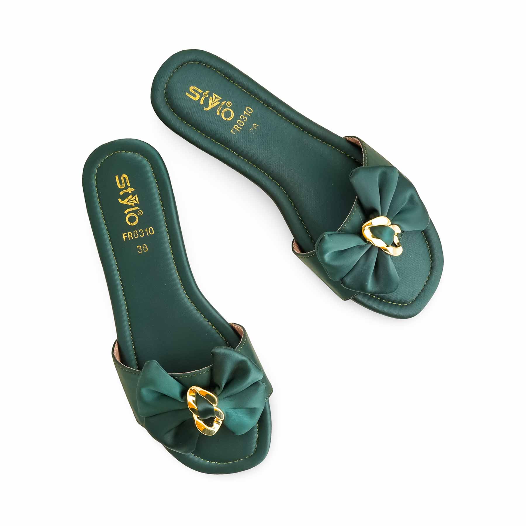 Green Formal Slipper For Women FR8310 - Image 5
