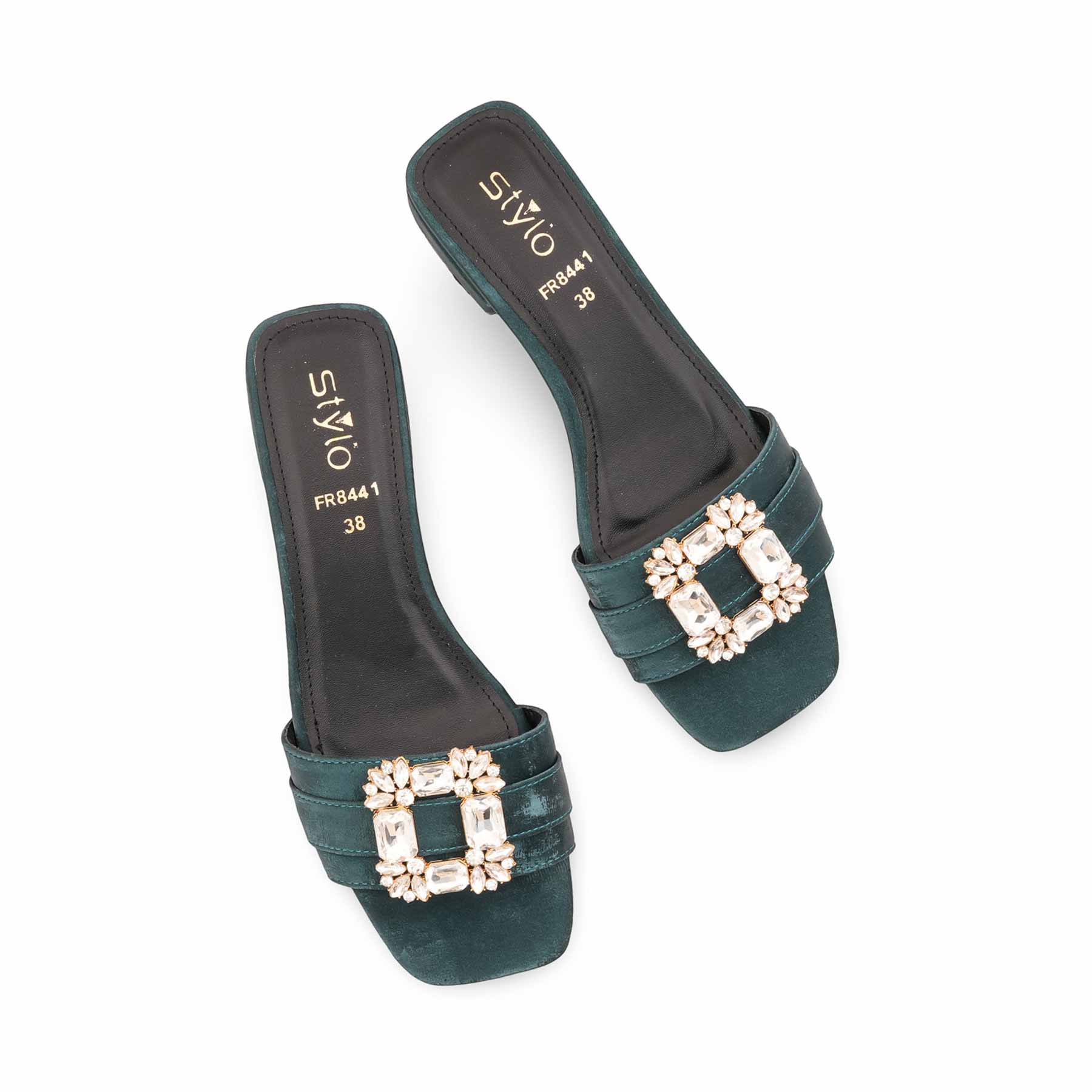 Green Formal Slipper For Women FR8441 - Image 5
