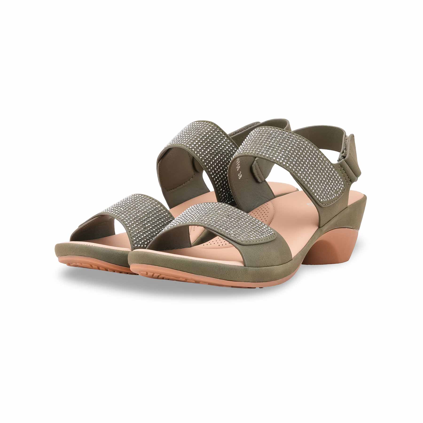 Green Formal Women Sandal PU0706 - Image 3