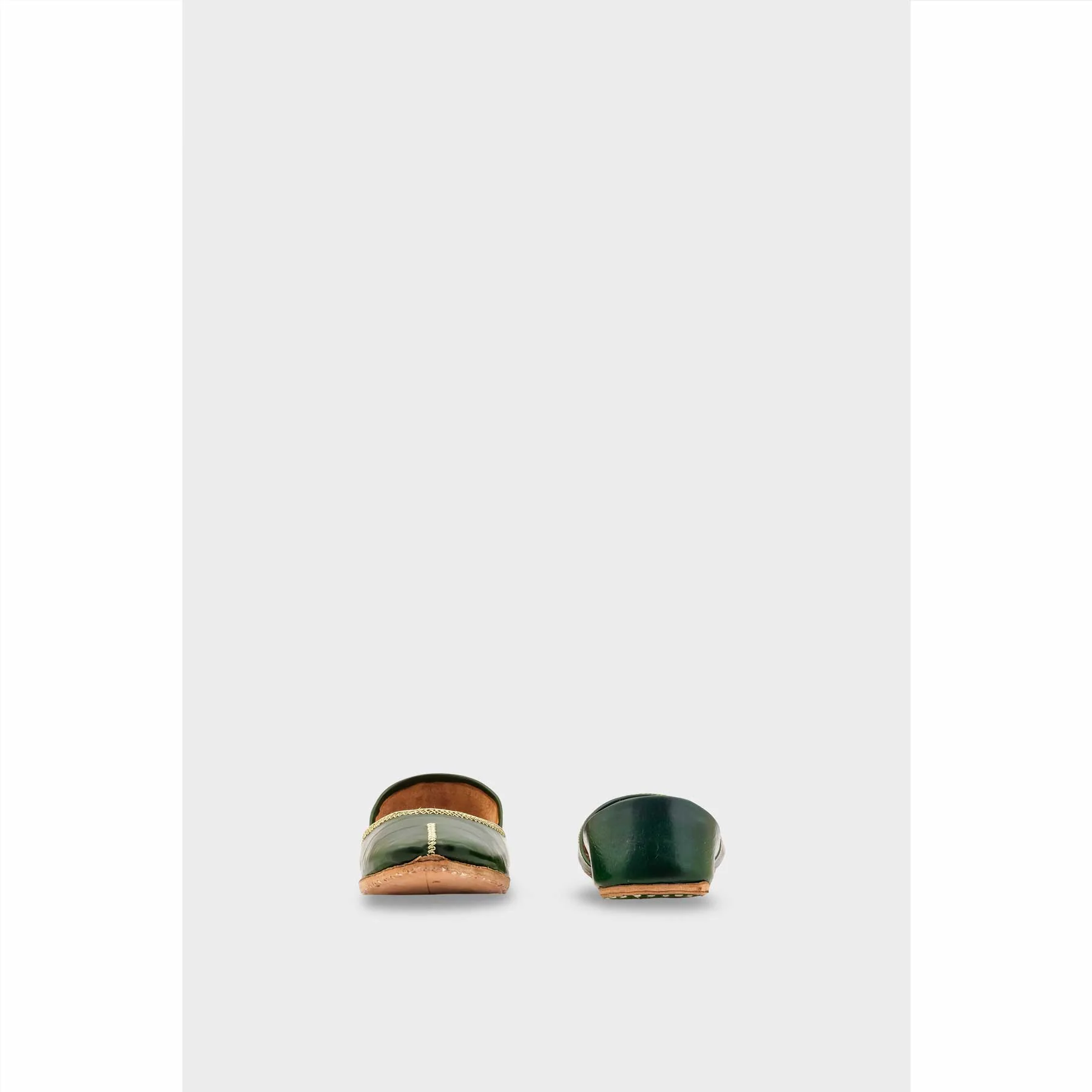 Green Leather Khussa For Women EC8712 - Image 4