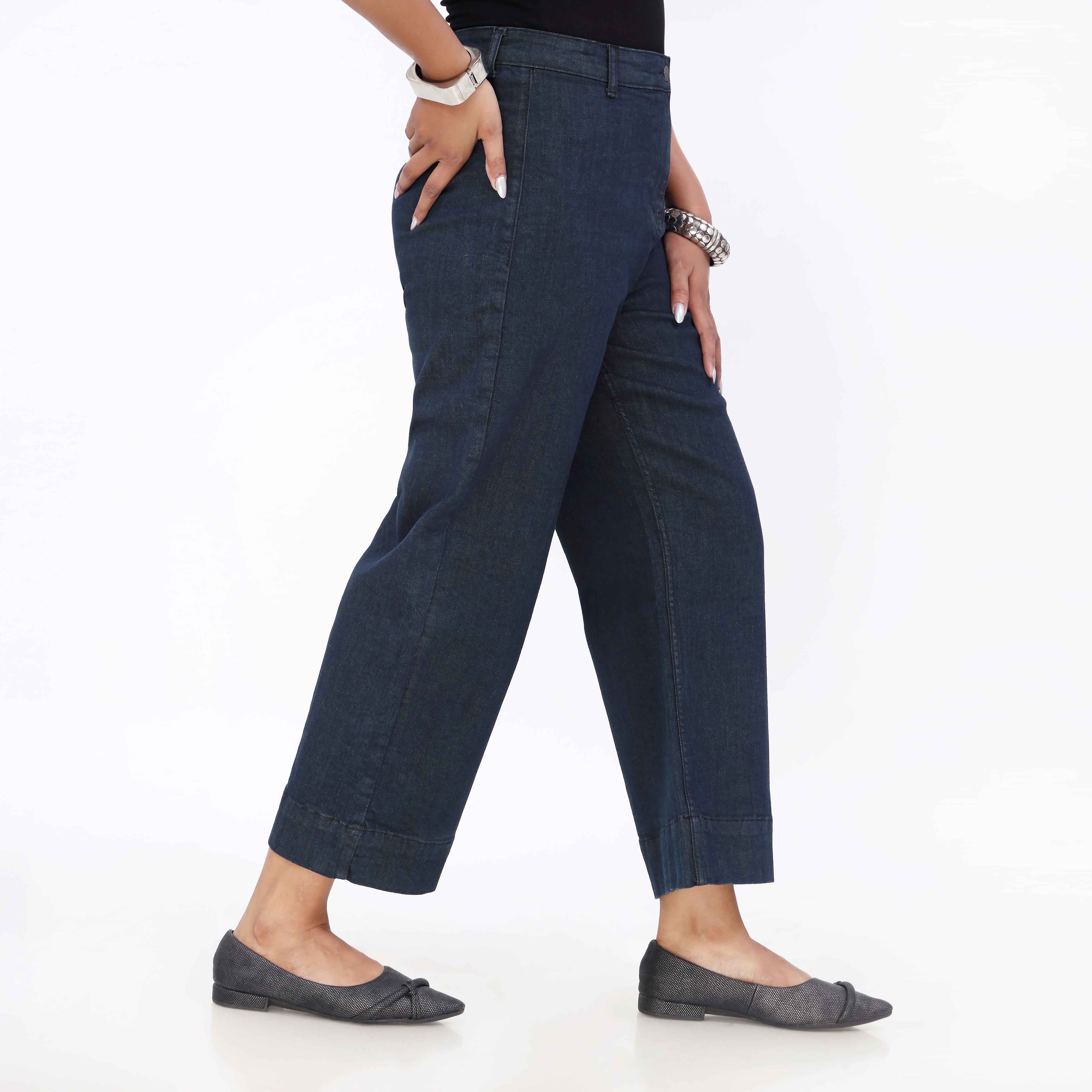 Green Relax Fit Denim Pant PP5045 - Image 4