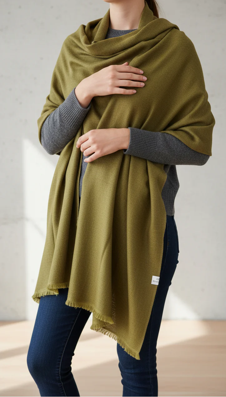 Green Winter Stole PN5206 - Image 2