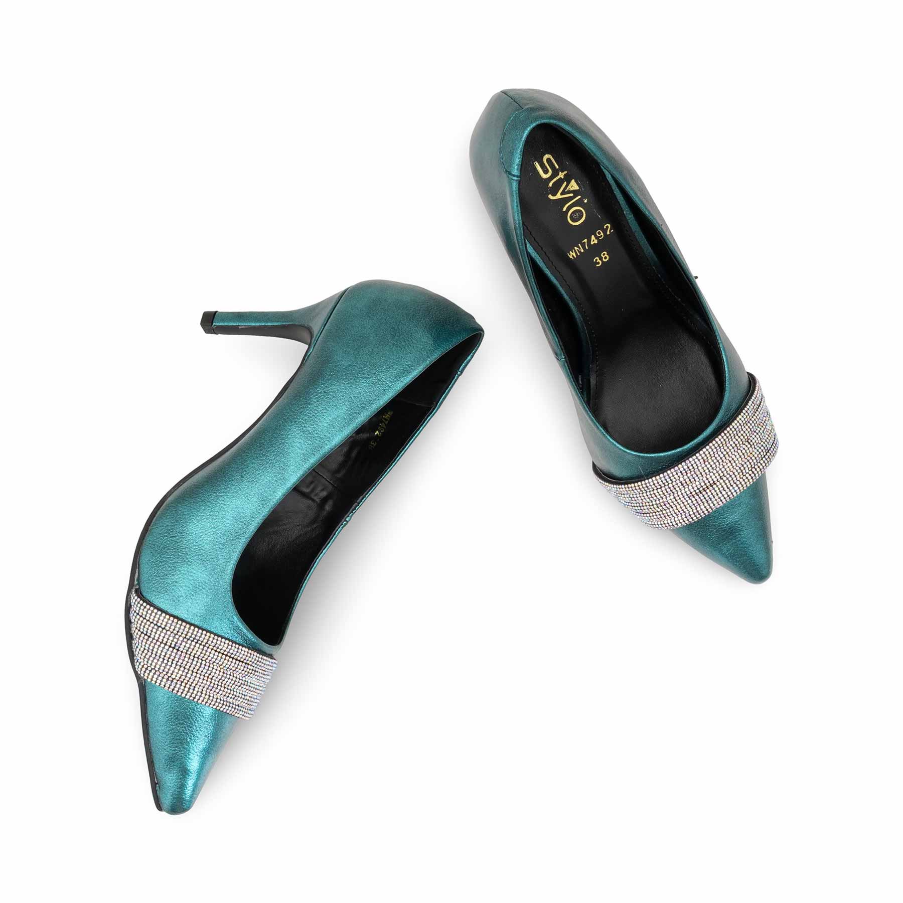 Green Women Court Shoes WN7492 - Image 5