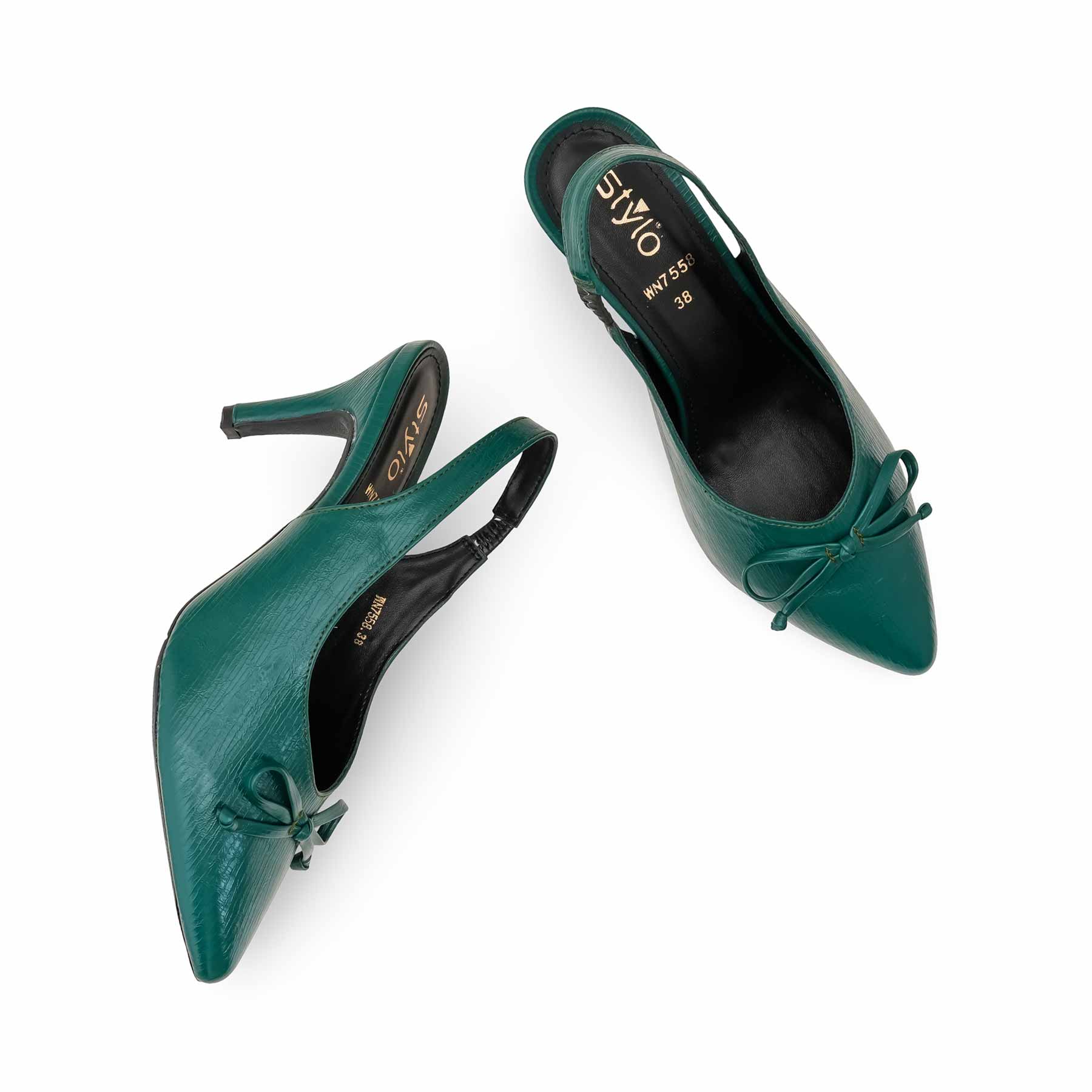Green Women Court Shoes WN7558 - Image 5