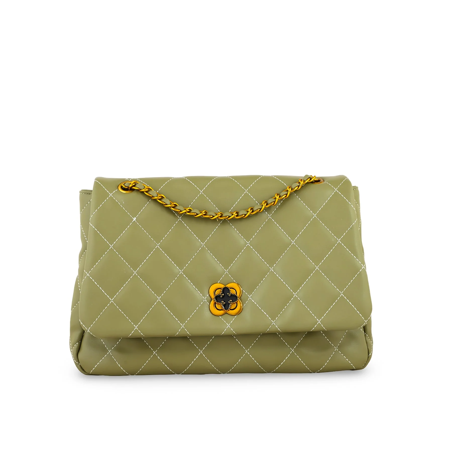 Green Women Formal Shoulder Bag P36304 - Image 2