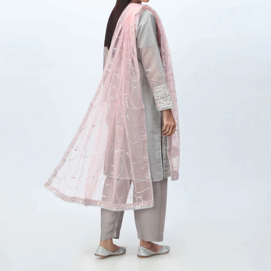 3PC- Embellished Organza Suit PF3006 - Image 3