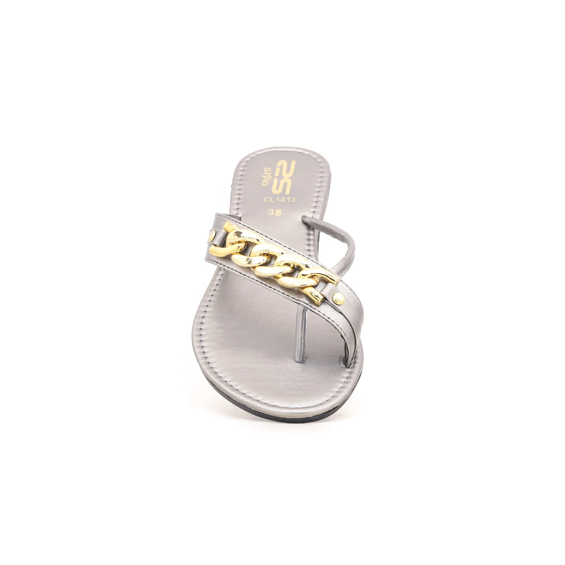 Grey Casual Chappal CL1413 - Image 3