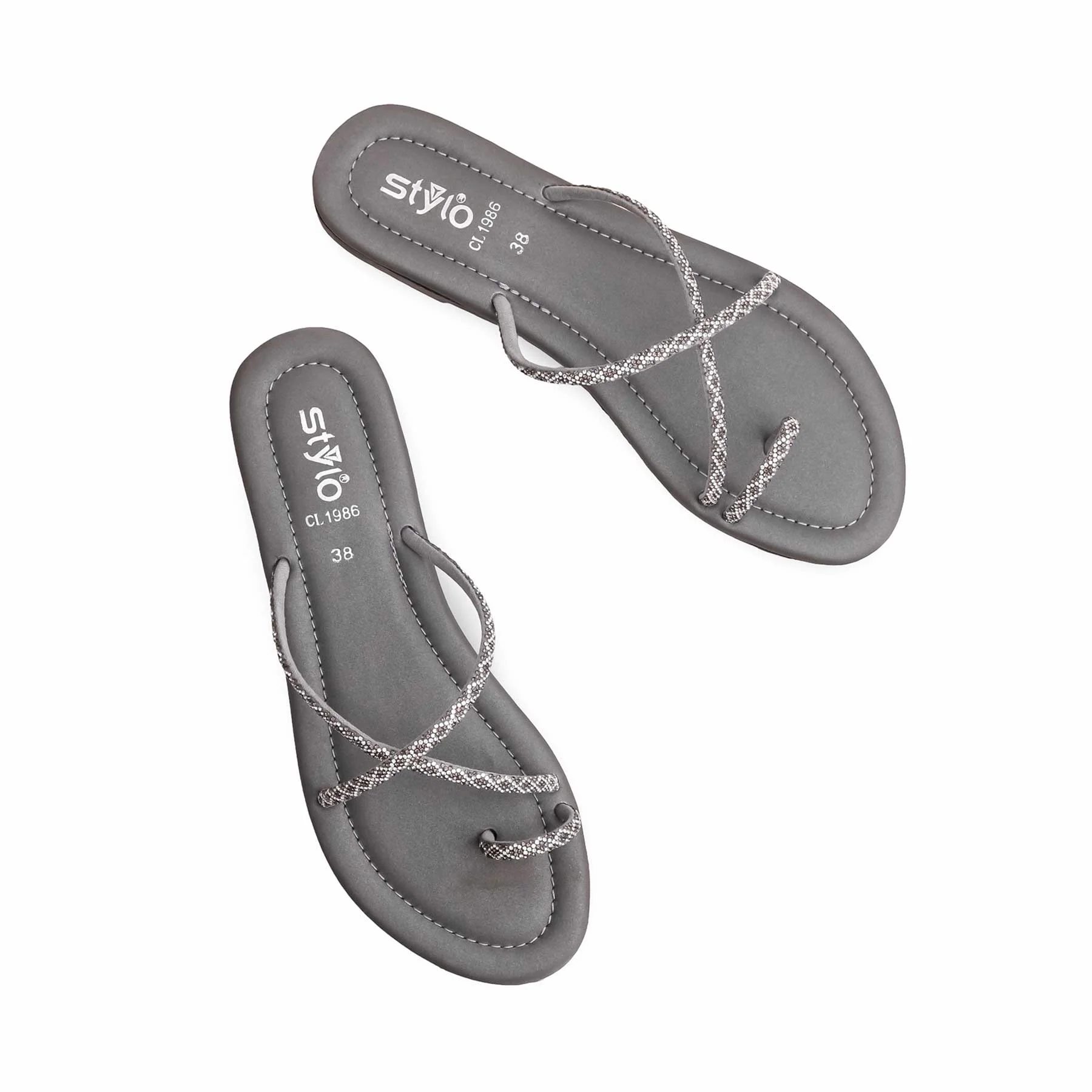 Grey Casual Chappal CL1986 - Image 5