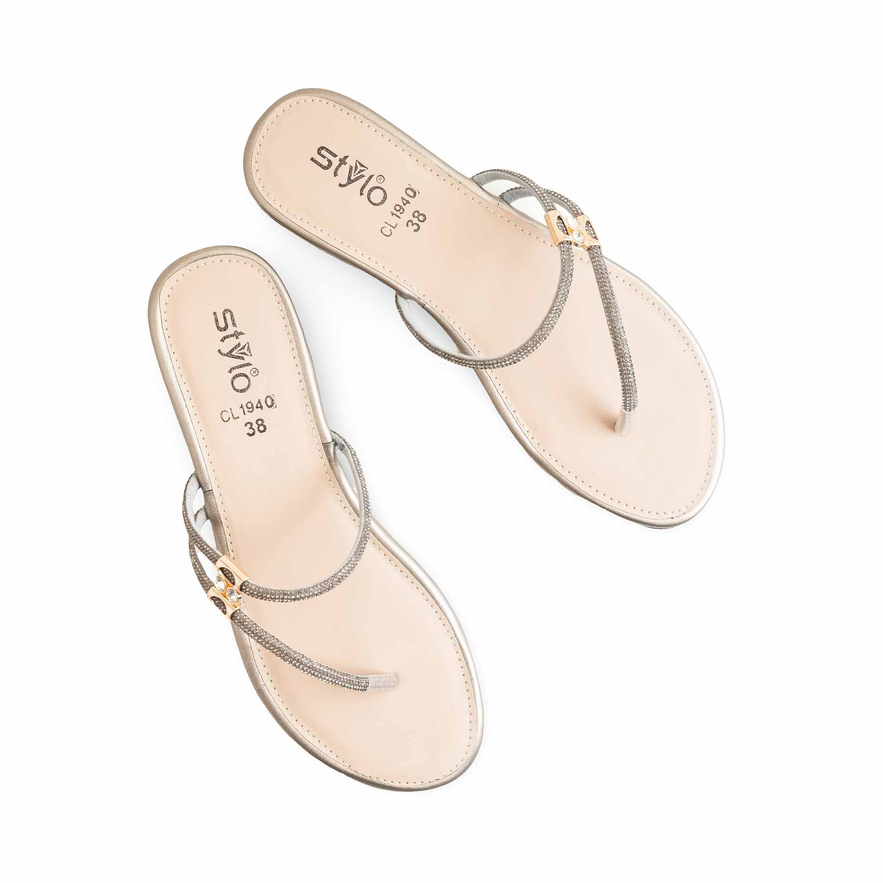 Grey Casual Chappal For Ladies CL1940 - Image 5