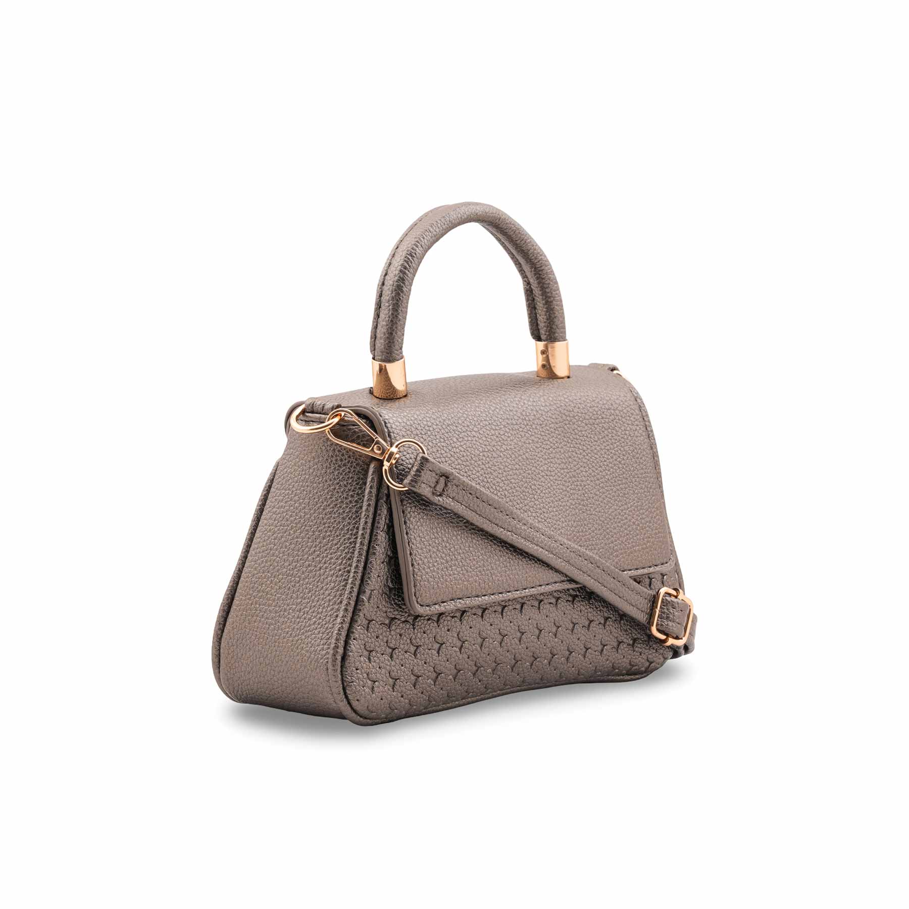 Grey Casual Pouch For Ladies P97703 - Image 3
