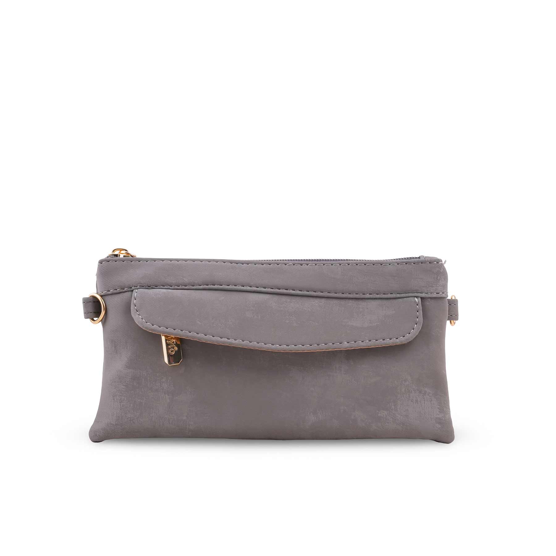 Grey Casual Pouch For Women P97684 - Image 2