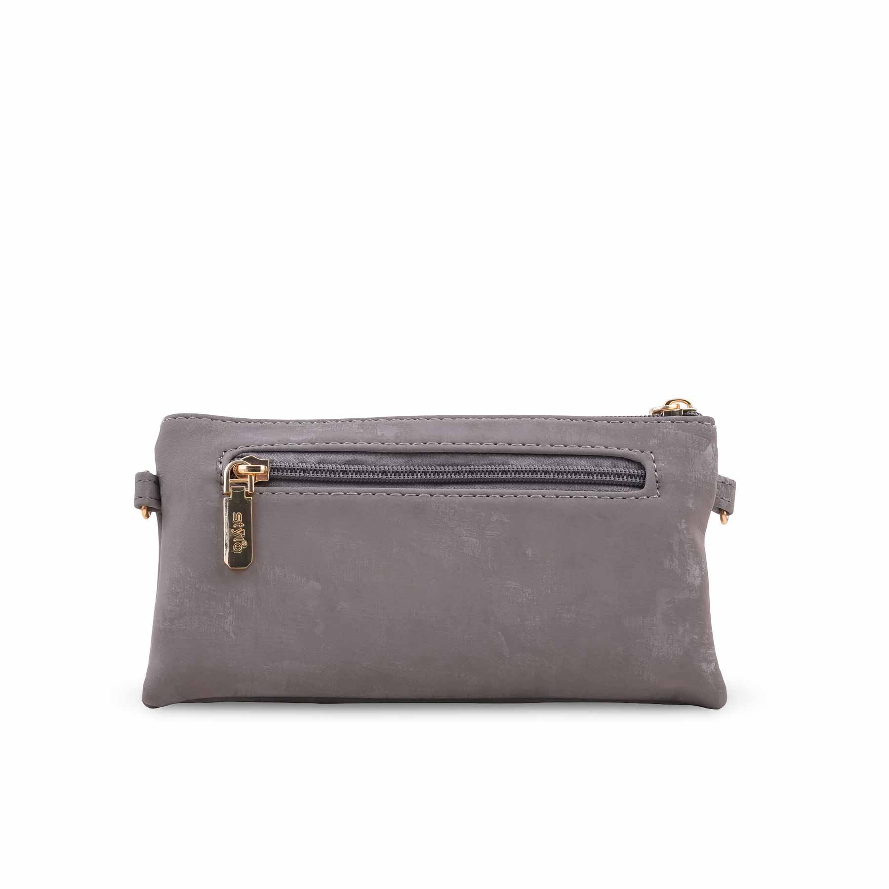 Grey Casual Pouch For Women P97684 - Image 4