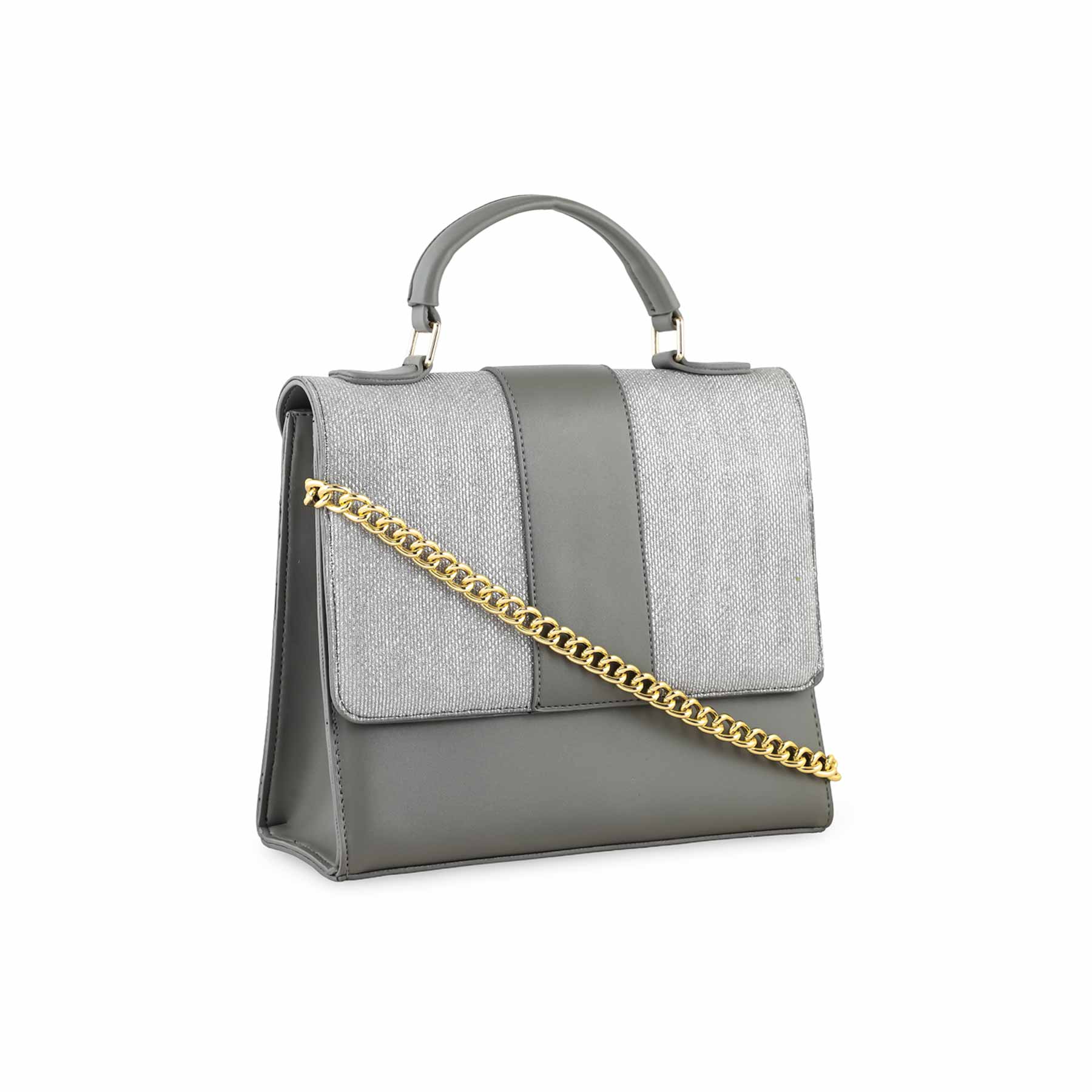 Grey Casual Shoulder Bag For Women P55692 - Image 3