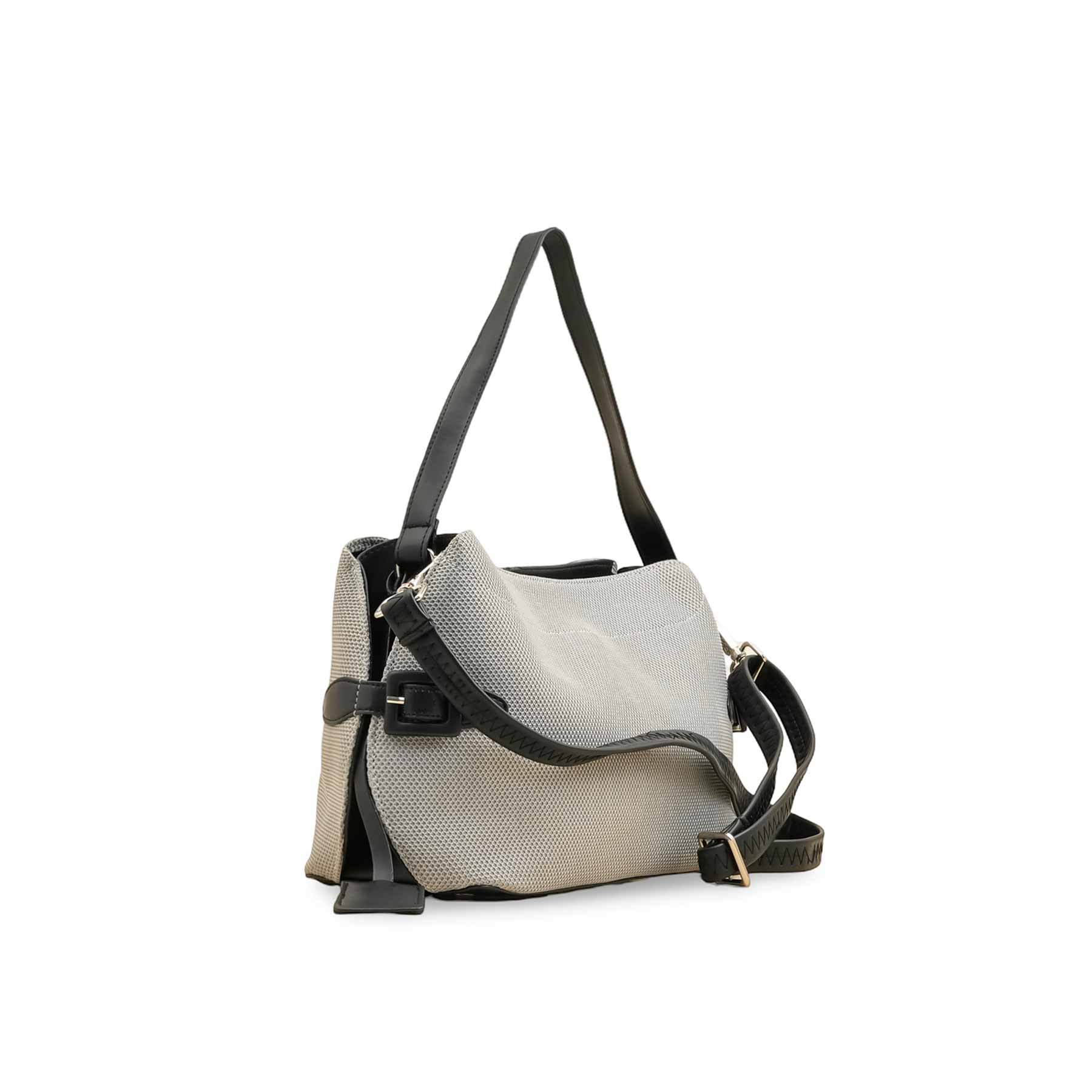 Grey Casual Shoulder Bag For Women P55818 - Image 3