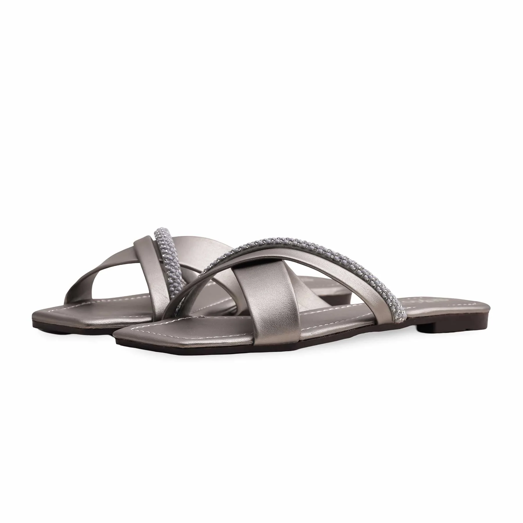 Grey Casual Slipper CL1883 - Image 3