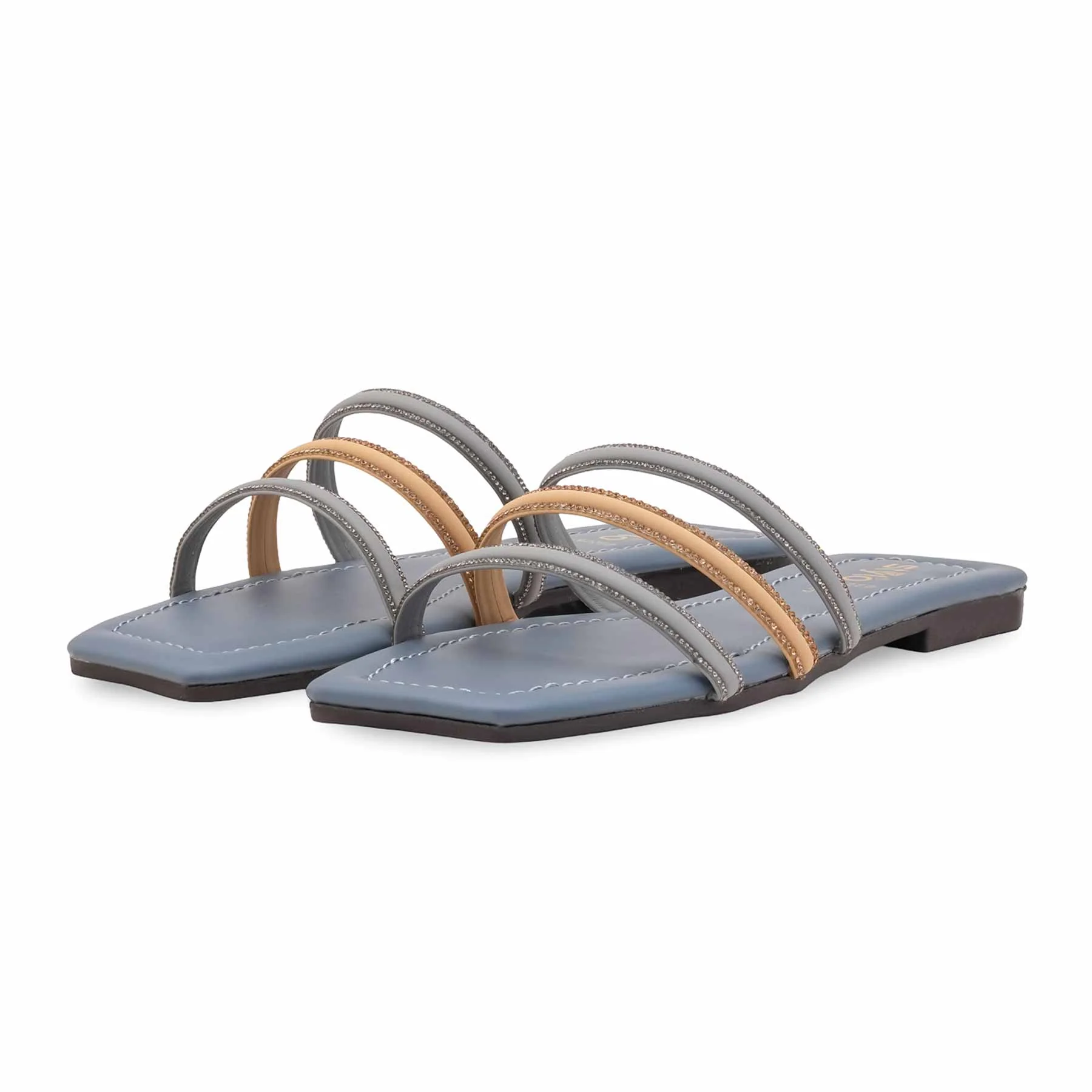 Grey Casual Slipper CL2288 - Image 3