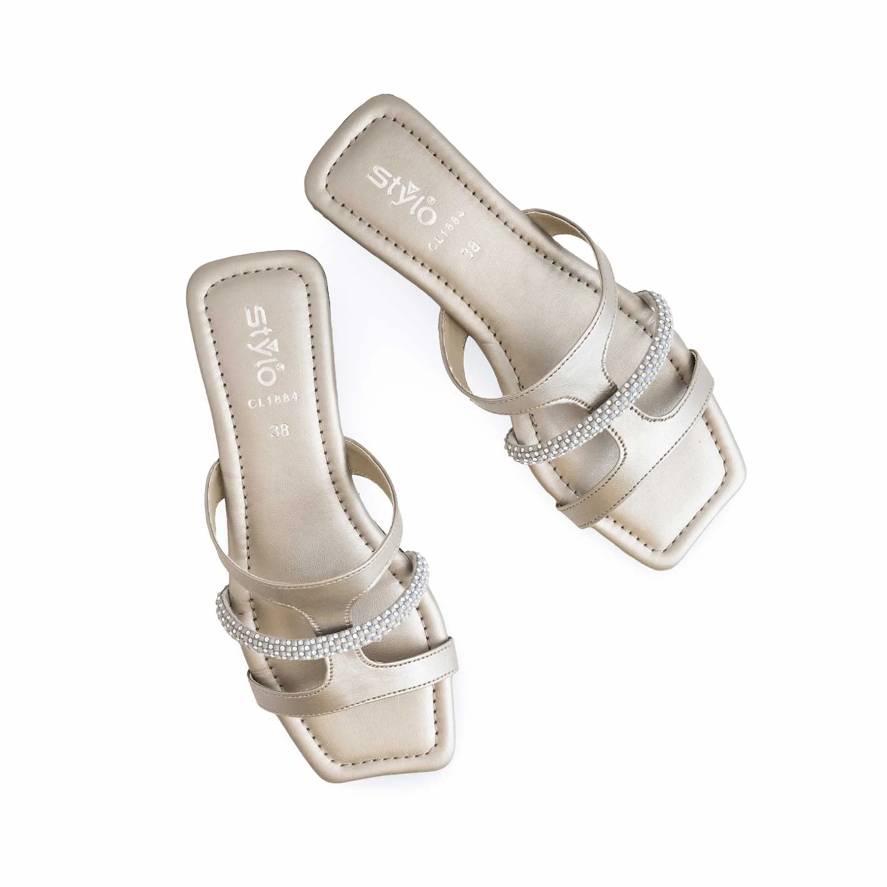 Grey Casual Slipper For Ladies CL1884 - Image 5