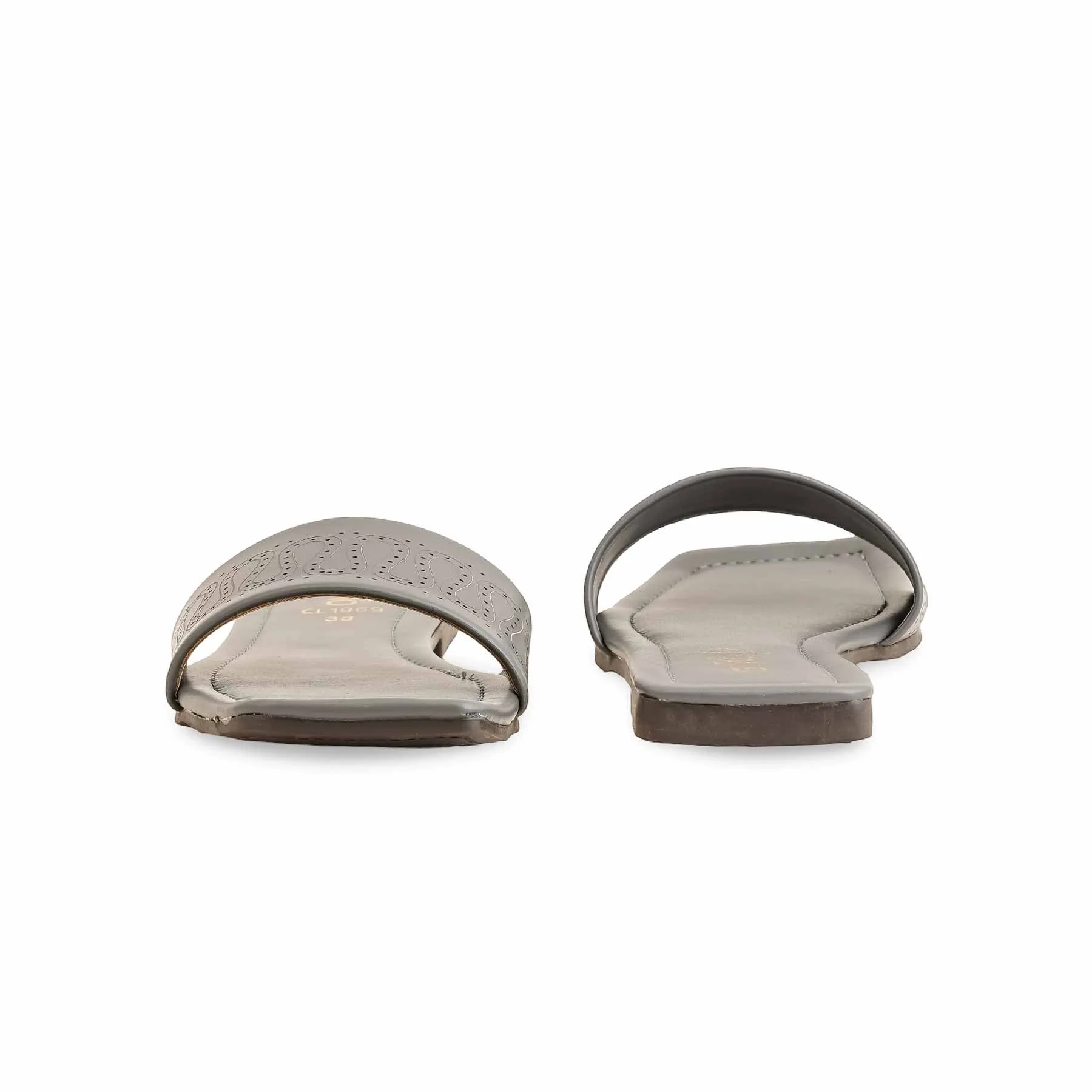 Grey Casual Slipper For Ladies CL1969 - Image 4