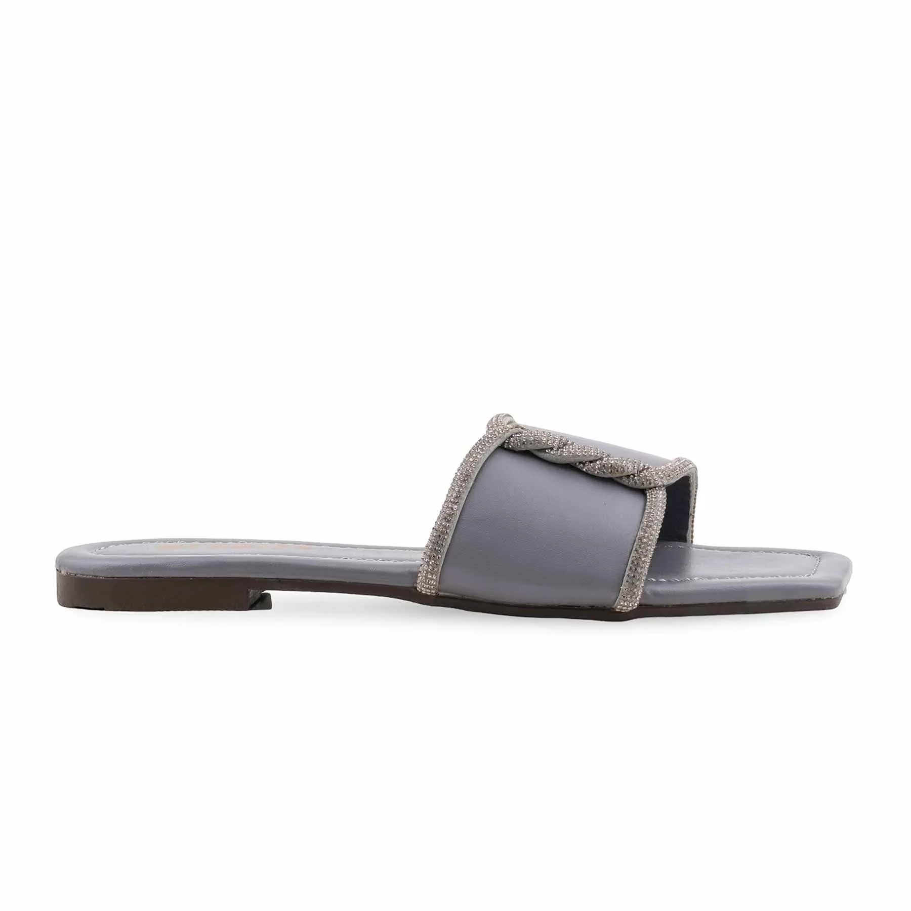 Grey Casual Slipper For Women CL2150 - Image 2