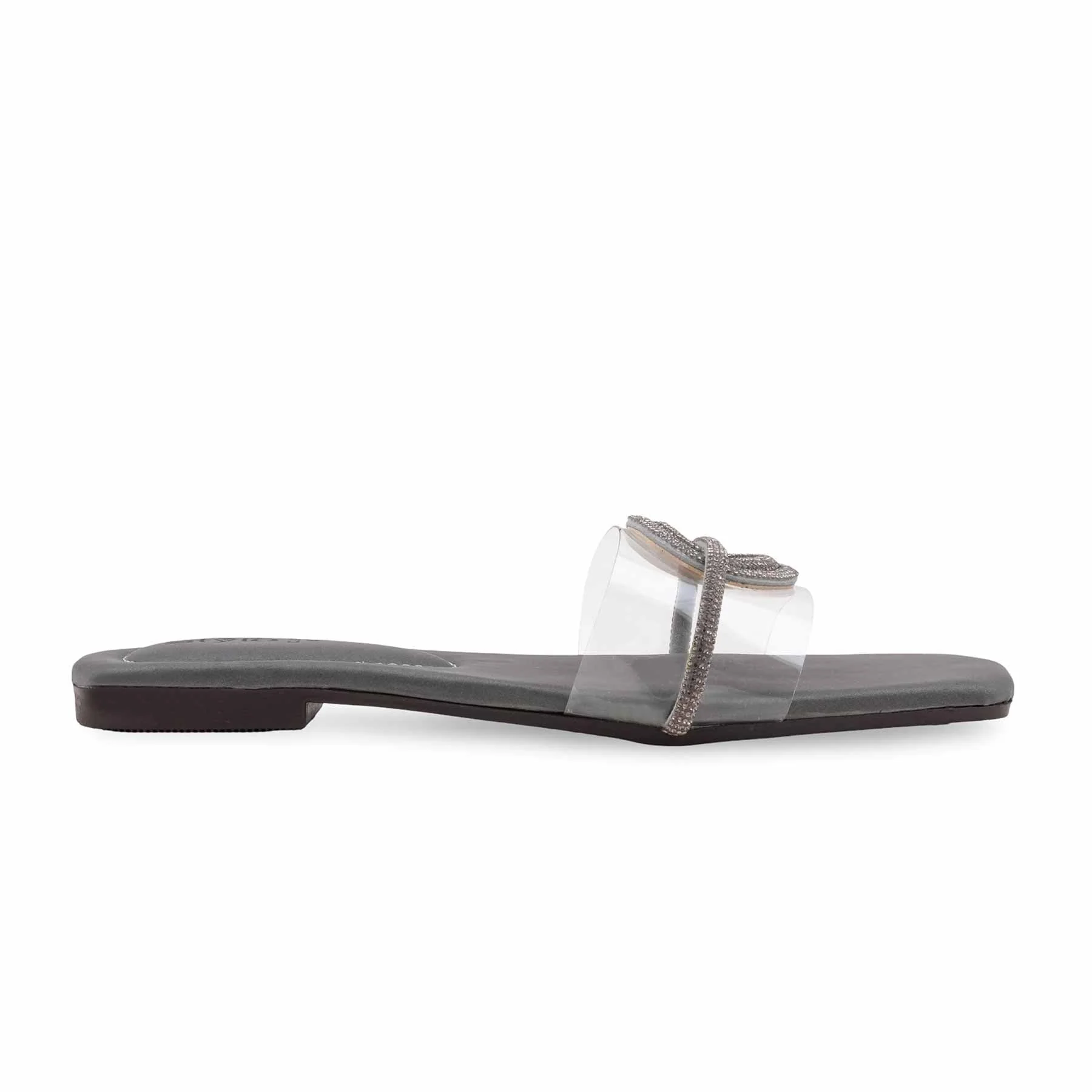 Grey Casual Slipper For Women CL2172 - Image 2