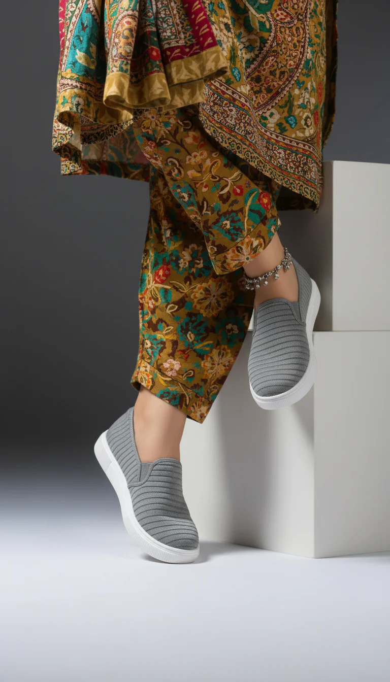 Grey Casual Sneaker WN6204 - Image 2