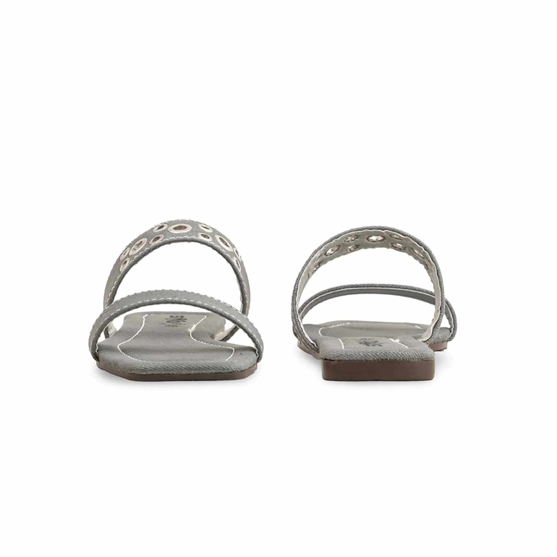 Grey Casual Women Slipper CL1881 - Image 4