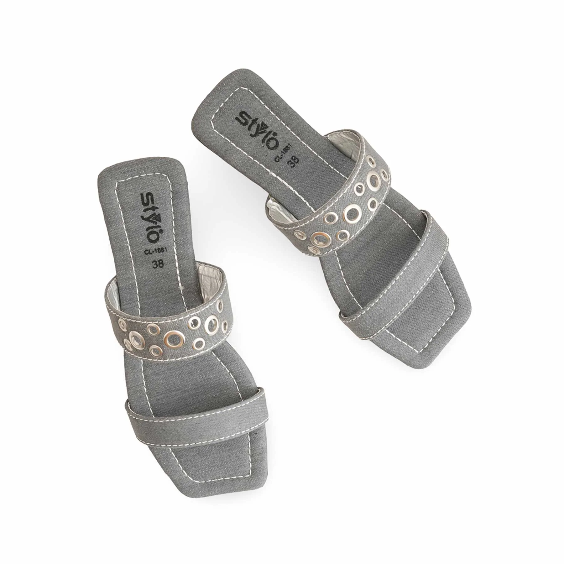 Grey Casual Women Slipper CL1881 - Image 5