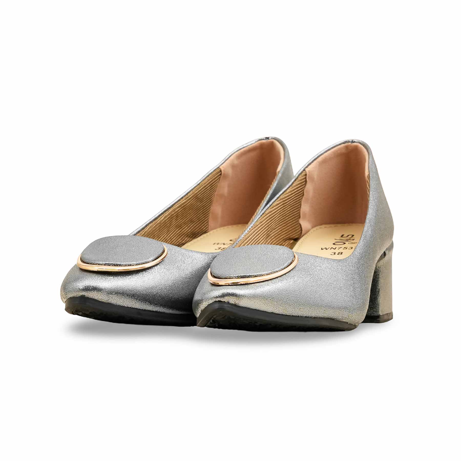 Grey Court Shoes For Ladies WN7537 - Image 3