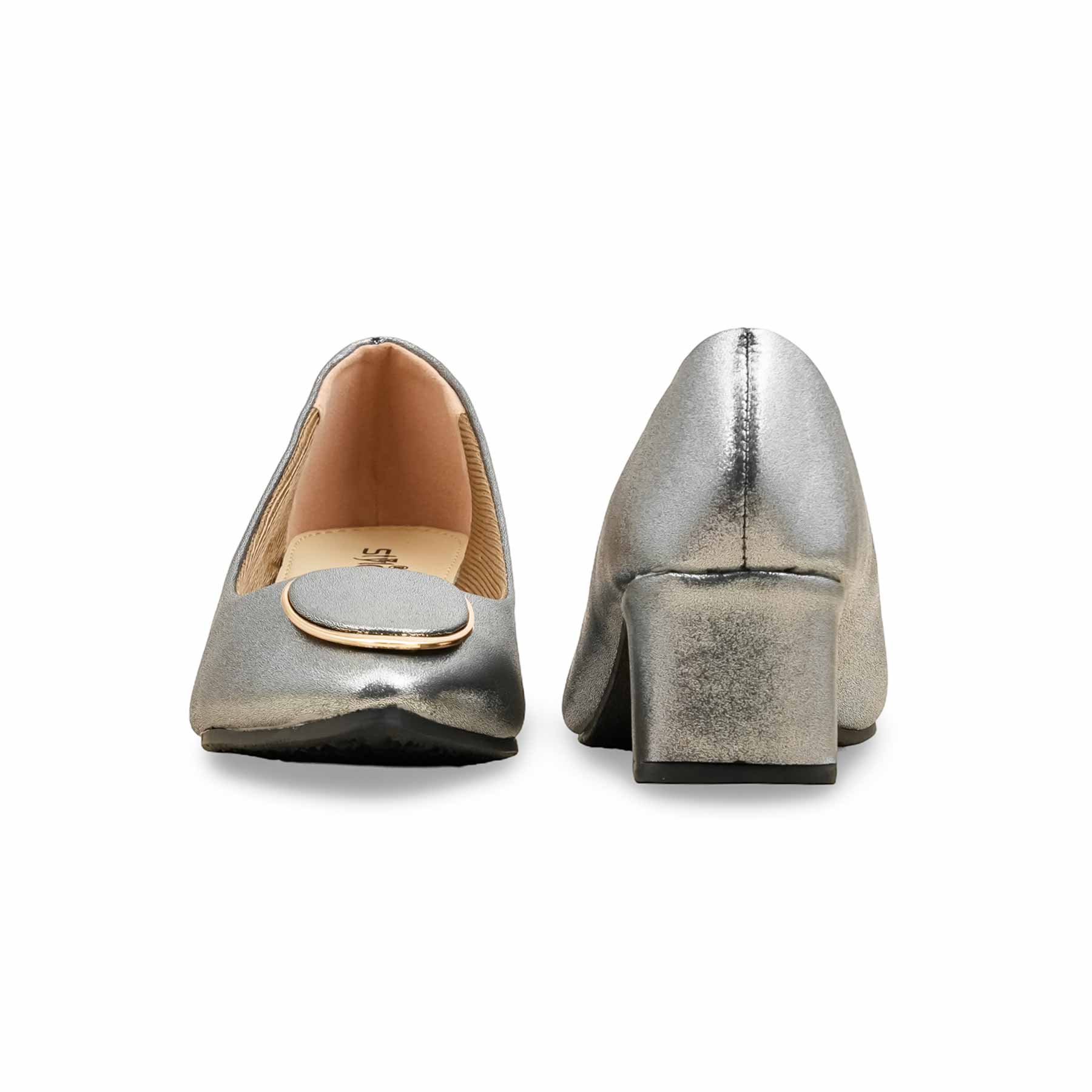 Grey Court Shoes For Ladies WN7537 - Image 4