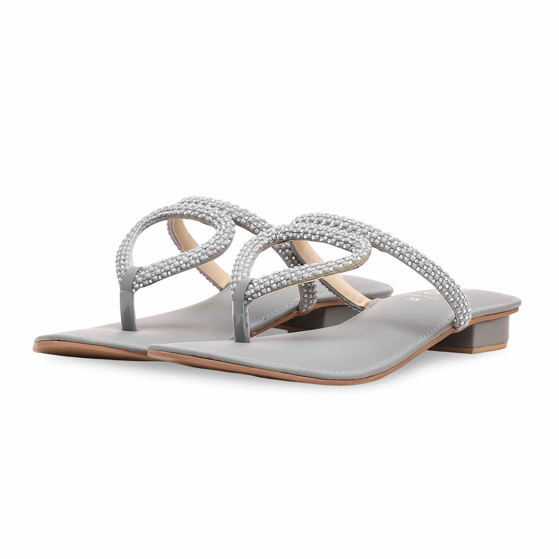 Grey Fancy Chappal FN0746 - Image 3