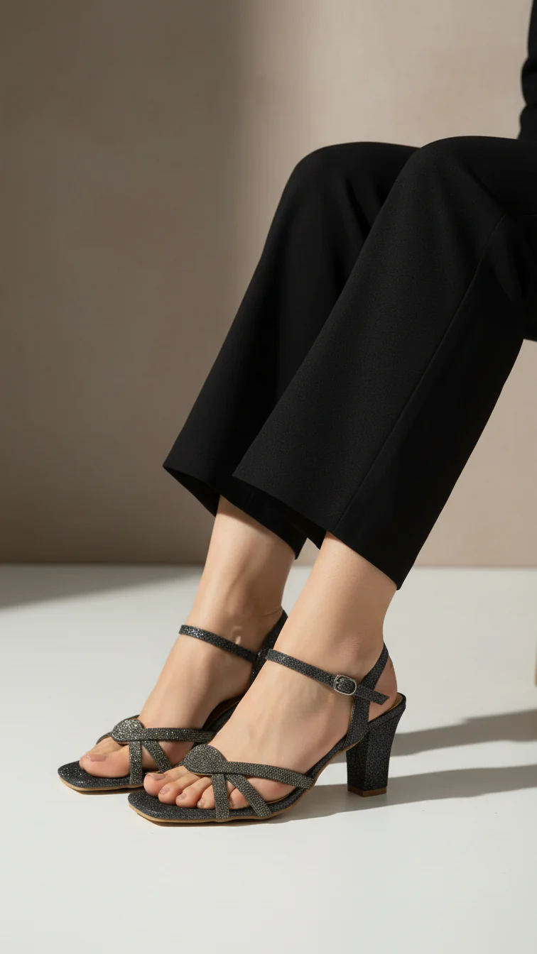 Grey Fancy Sandal FN6096