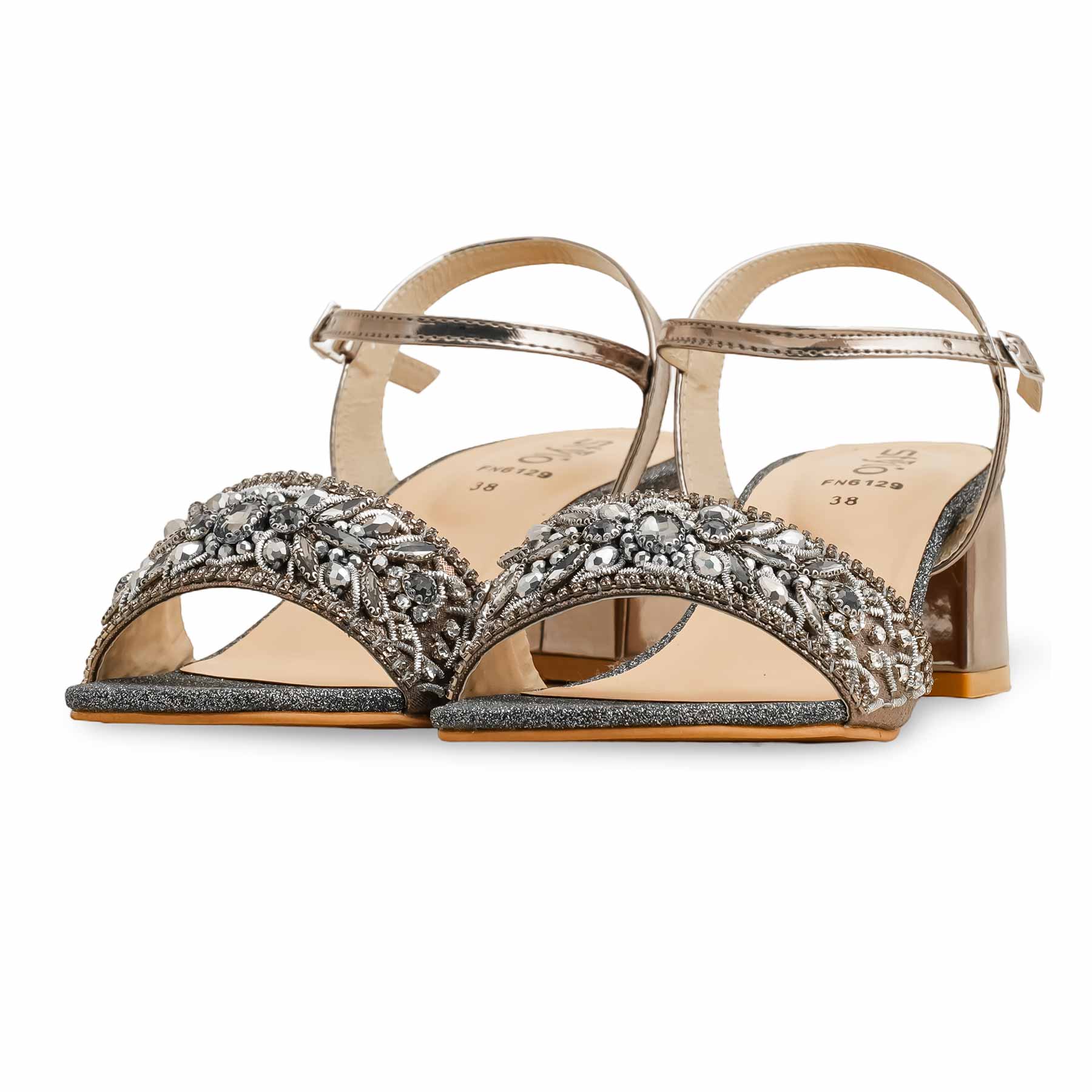 Grey Fancy Sandal FN6129 - Image 3