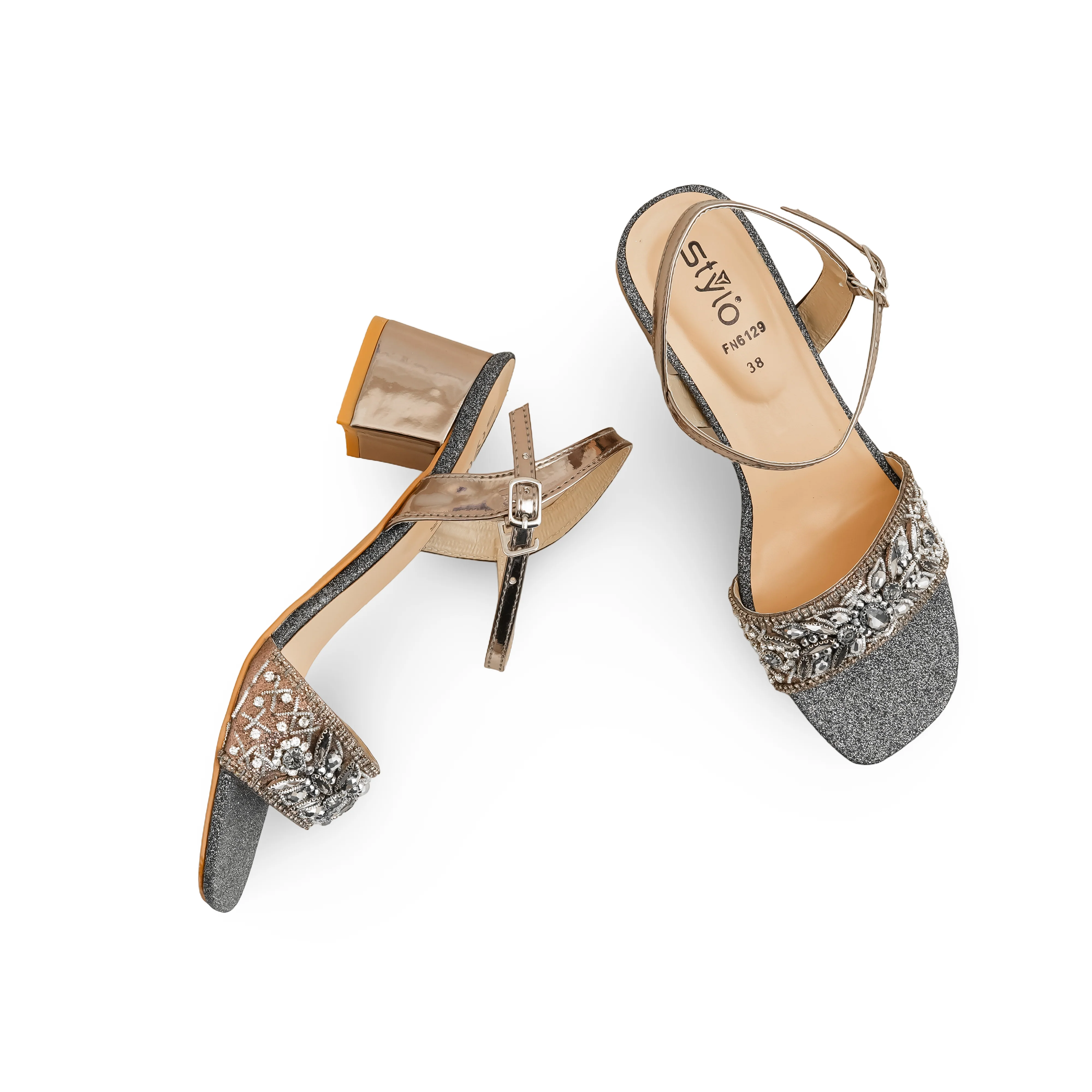 Grey Fancy Sandal FN6129 - Image 5