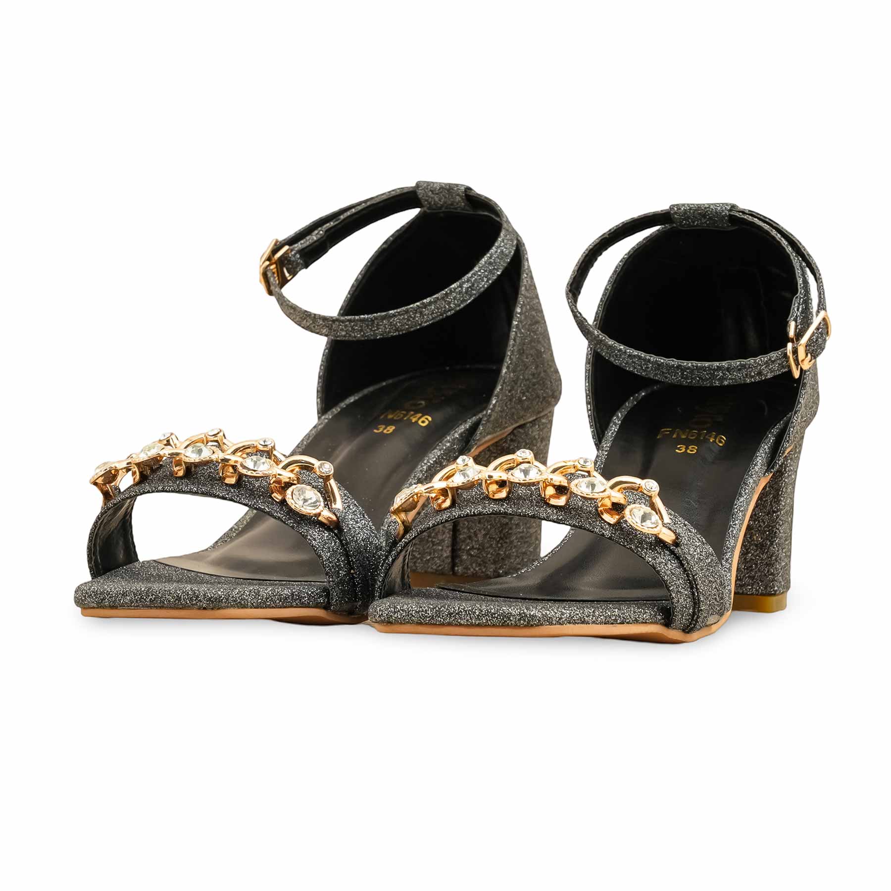 Grey Fancy Sandal FN6146 - Image 3