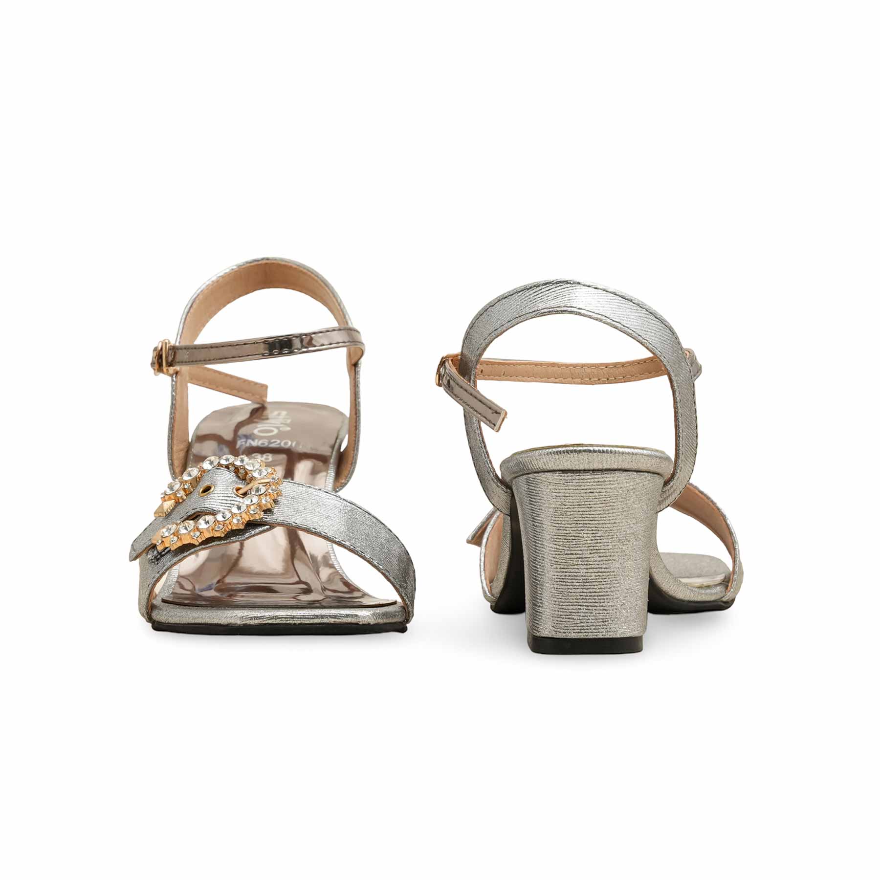Grey Fancy Sandal For Ladies FN6206 - Image 4