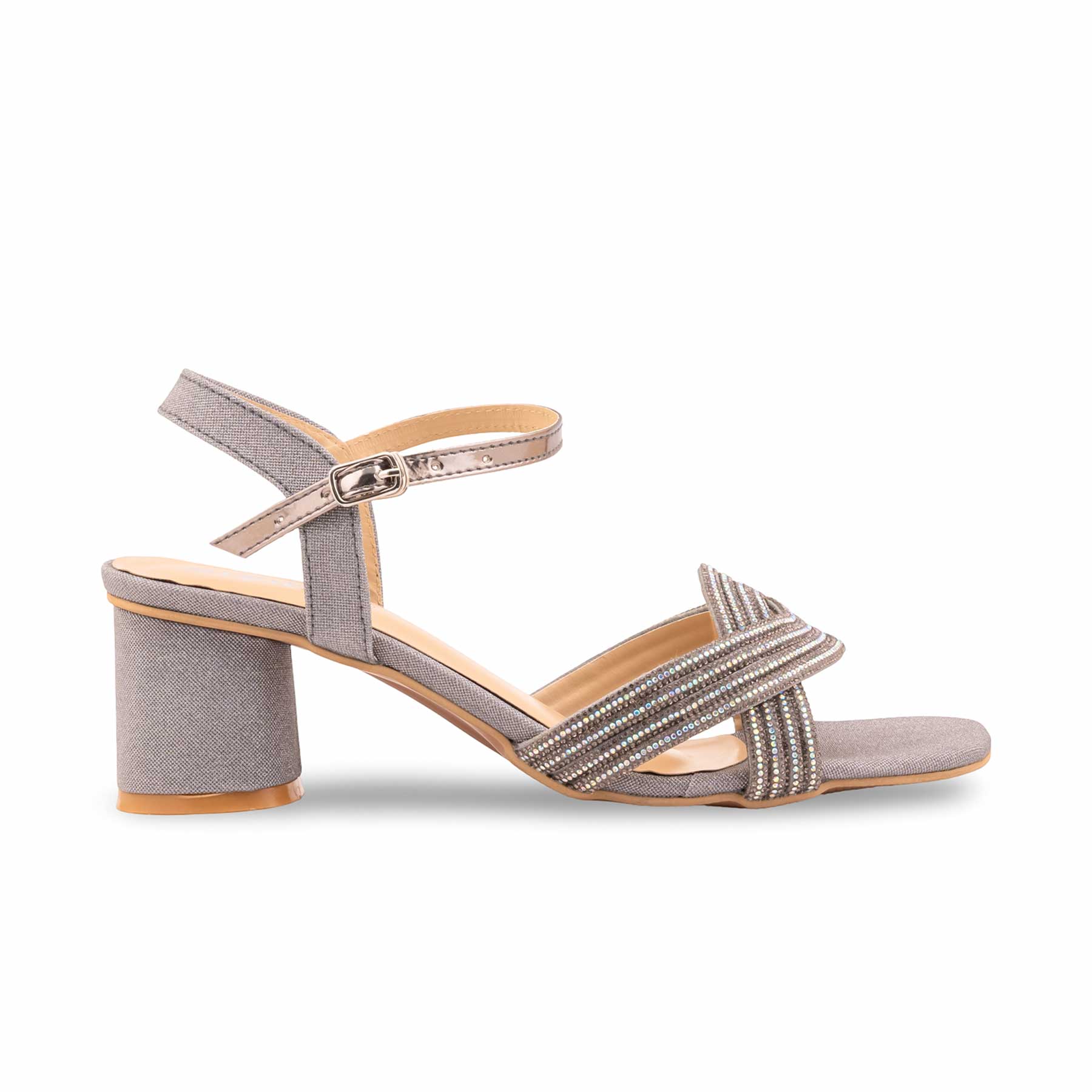 Grey Fancy Sandal For Ladies FN6275 - Image 2