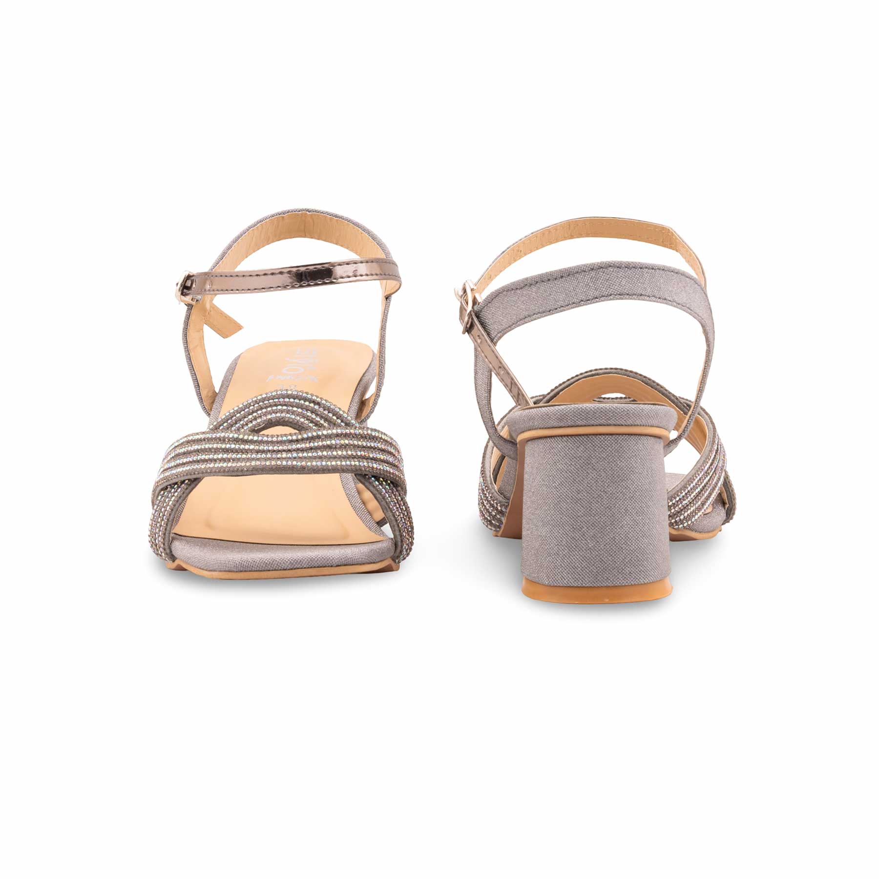 Grey Fancy Sandal For Ladies FN6275 - Image 4