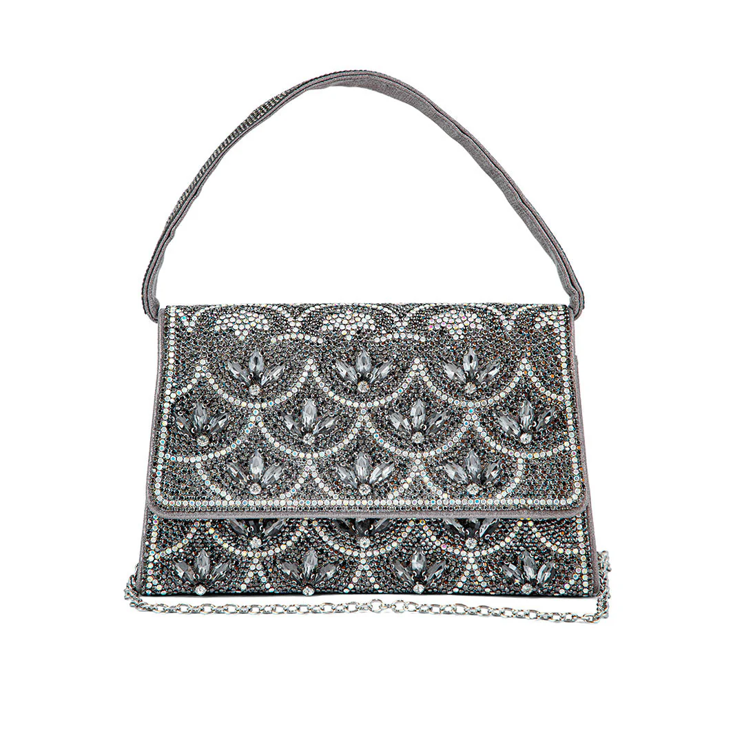 Grey Fancy Shoulder Bag P24332 - Image 2