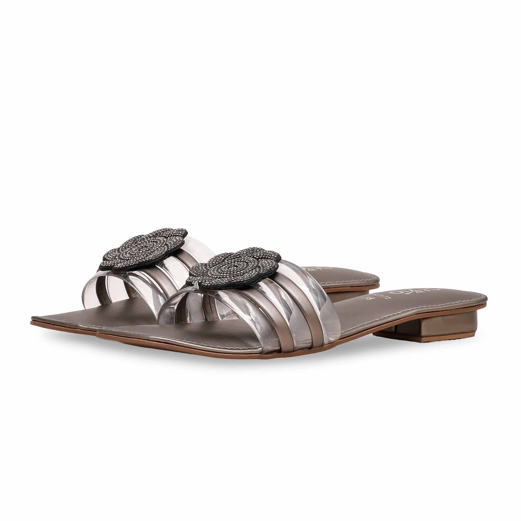 Grey Fancy Slipper FN7872 - Image 2