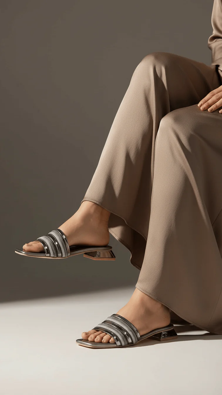 Grey Fancy Slipper FN7946