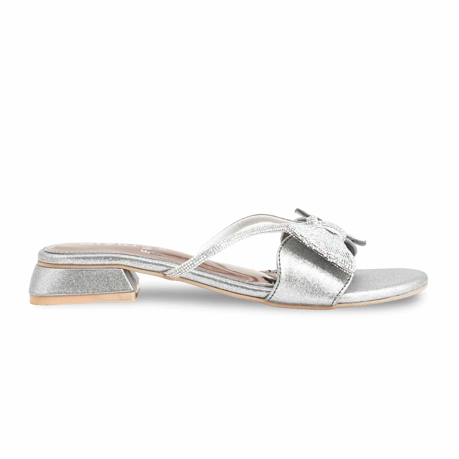 Grey Fancy Slipper For Ladies FN7947 - Image 2