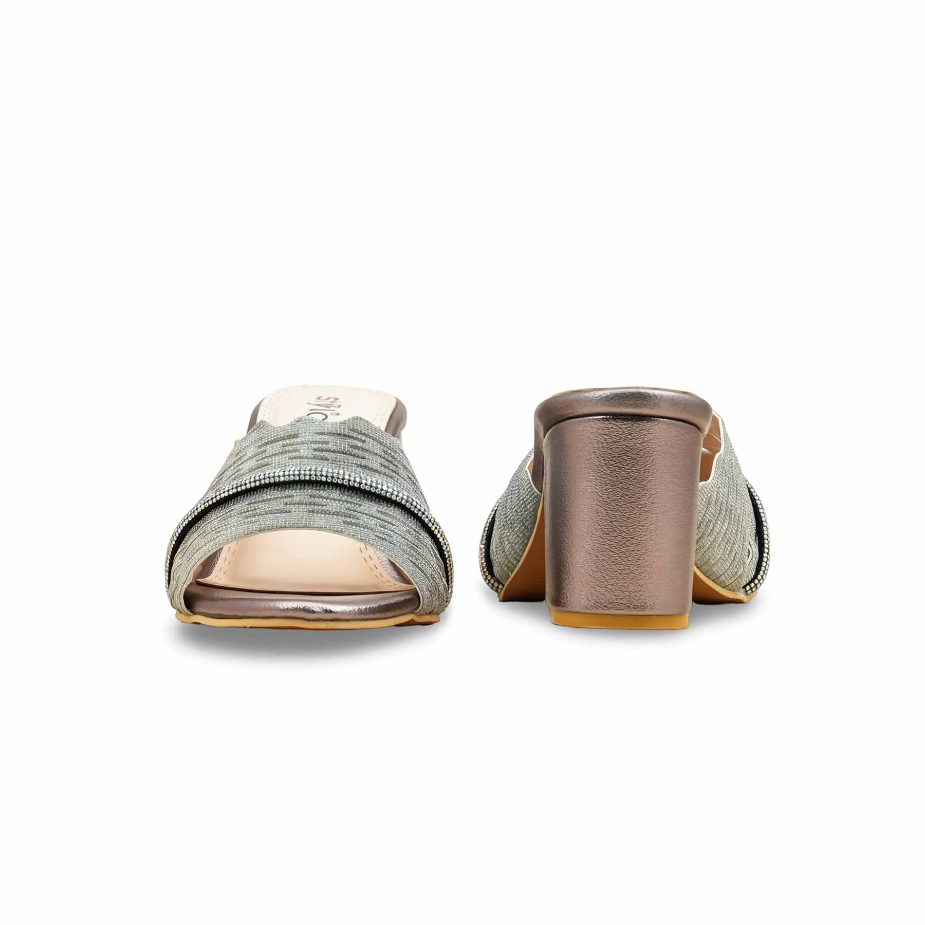 Grey Fancy Slipper For Ladies FN8005 - Image 4