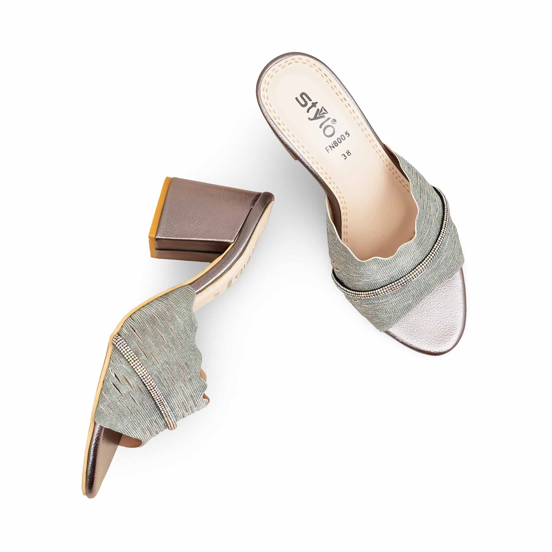 Grey Fancy Slipper For Ladies FN8005 - Image 5