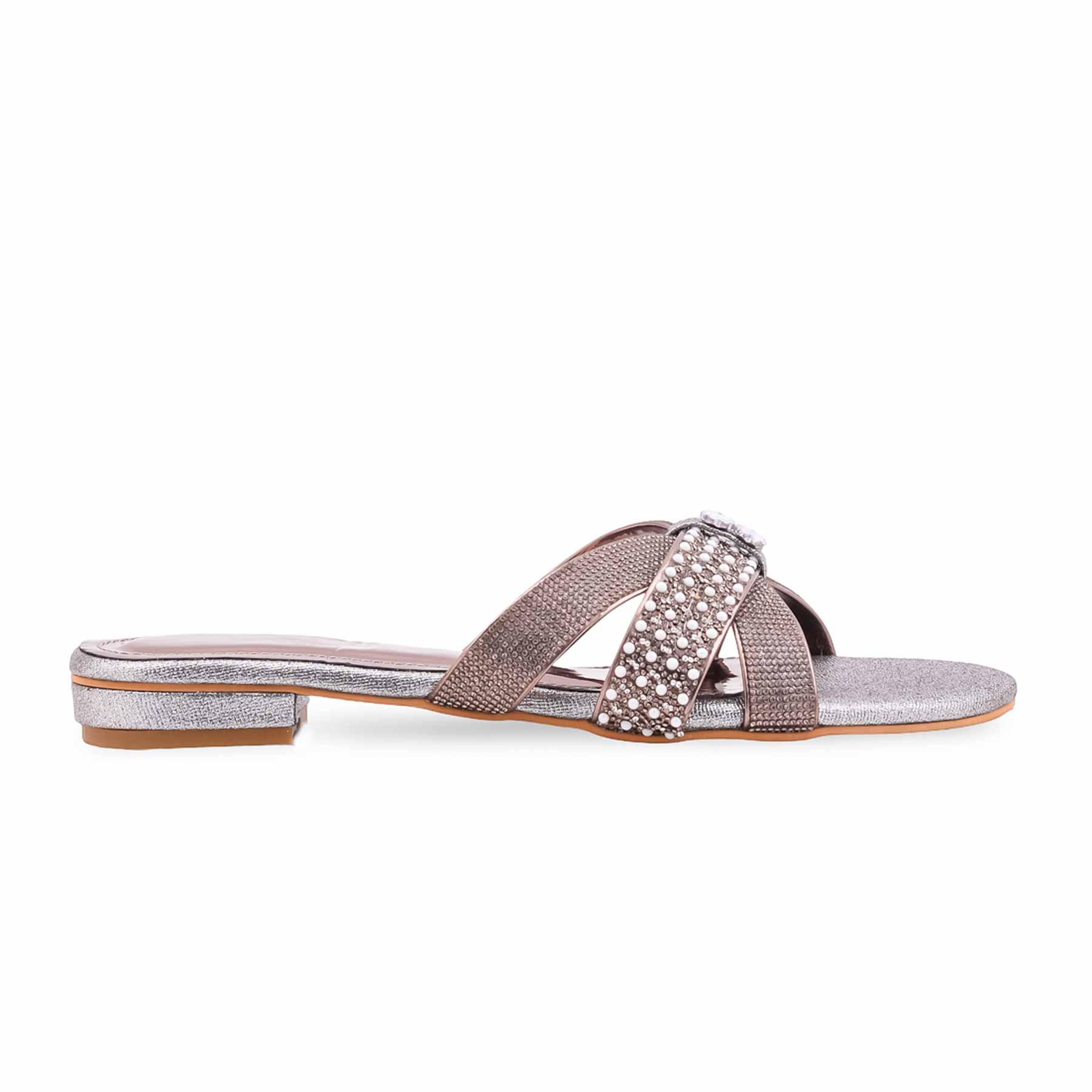 Grey Fancy Slipper For Ladies FN8101 - Image 2