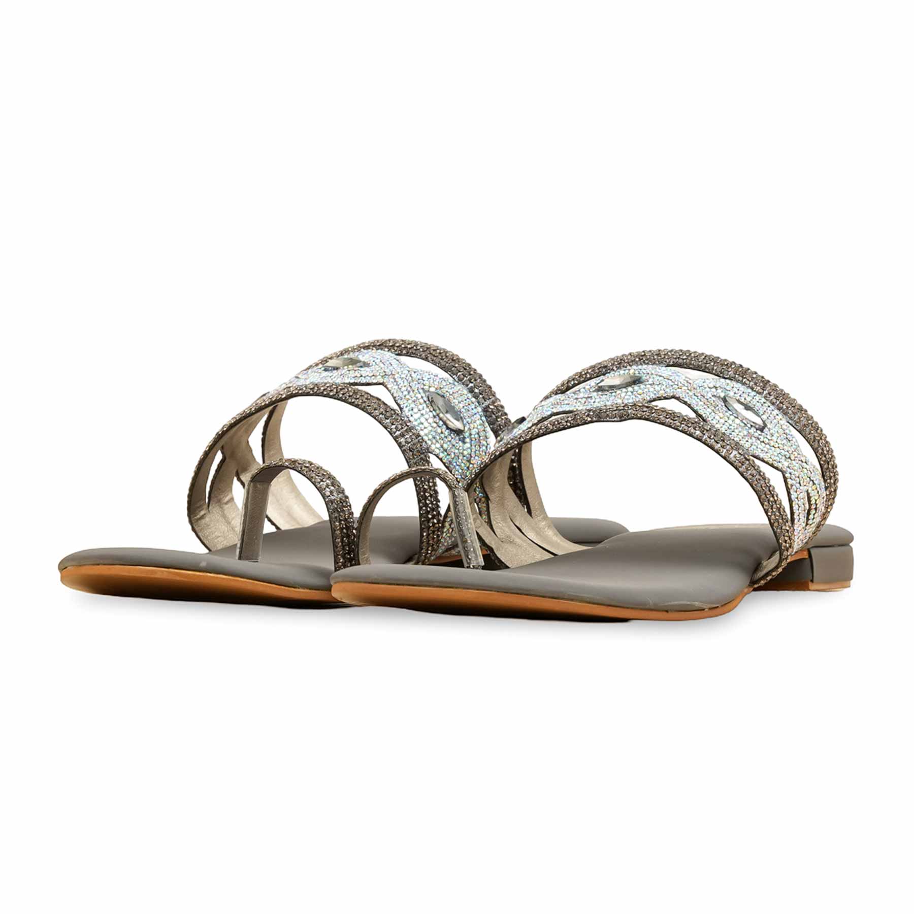 Grey Fancy Women Chappal  FN0810 - Image 3