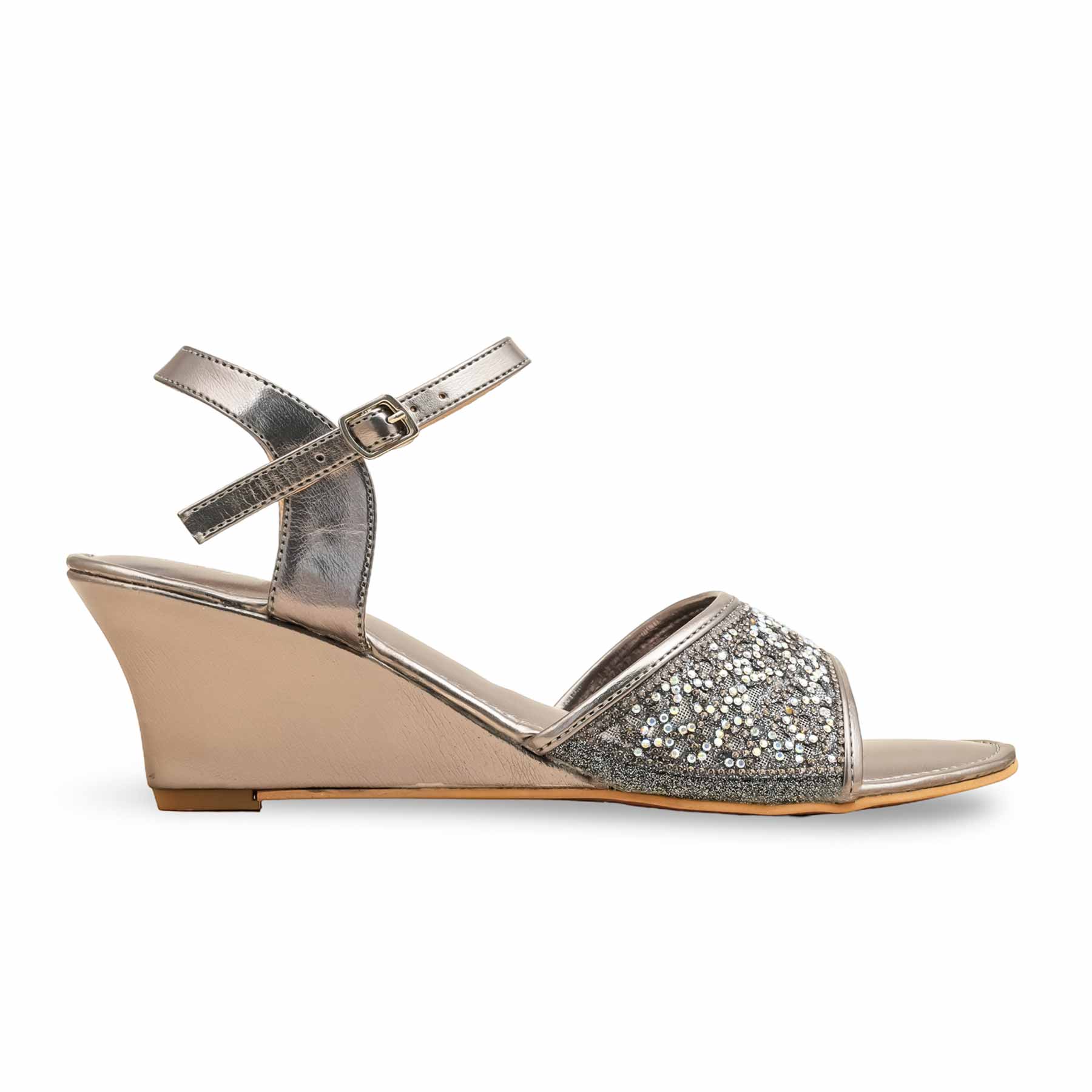 Grey Fancy Women Sandal FN6201 - Image 2