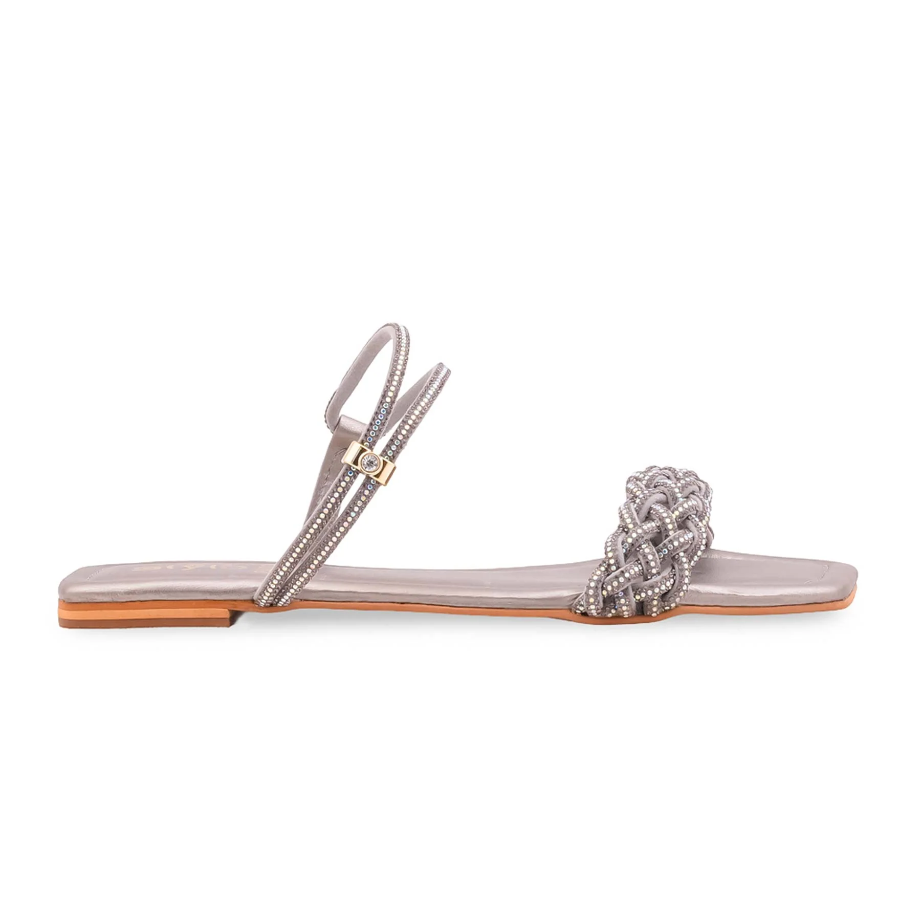 Grey Fancy Women Sandal FN6306 - Image 2