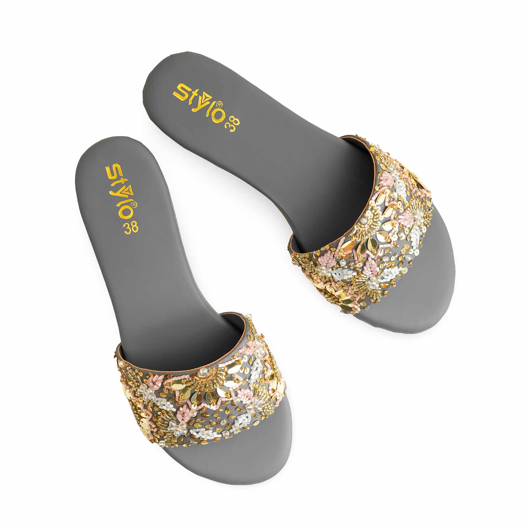 Grey Fancy Women Slipper EC0219 - Image 5
