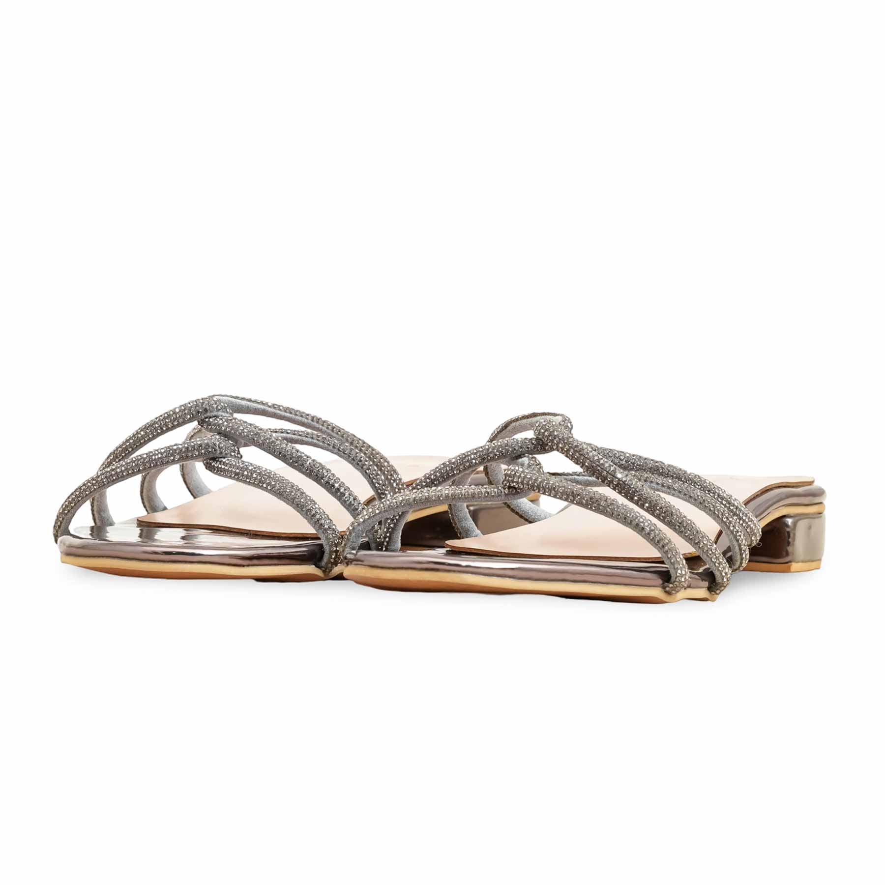 Grey Fancy Women Slipper FN8007 - Image 3