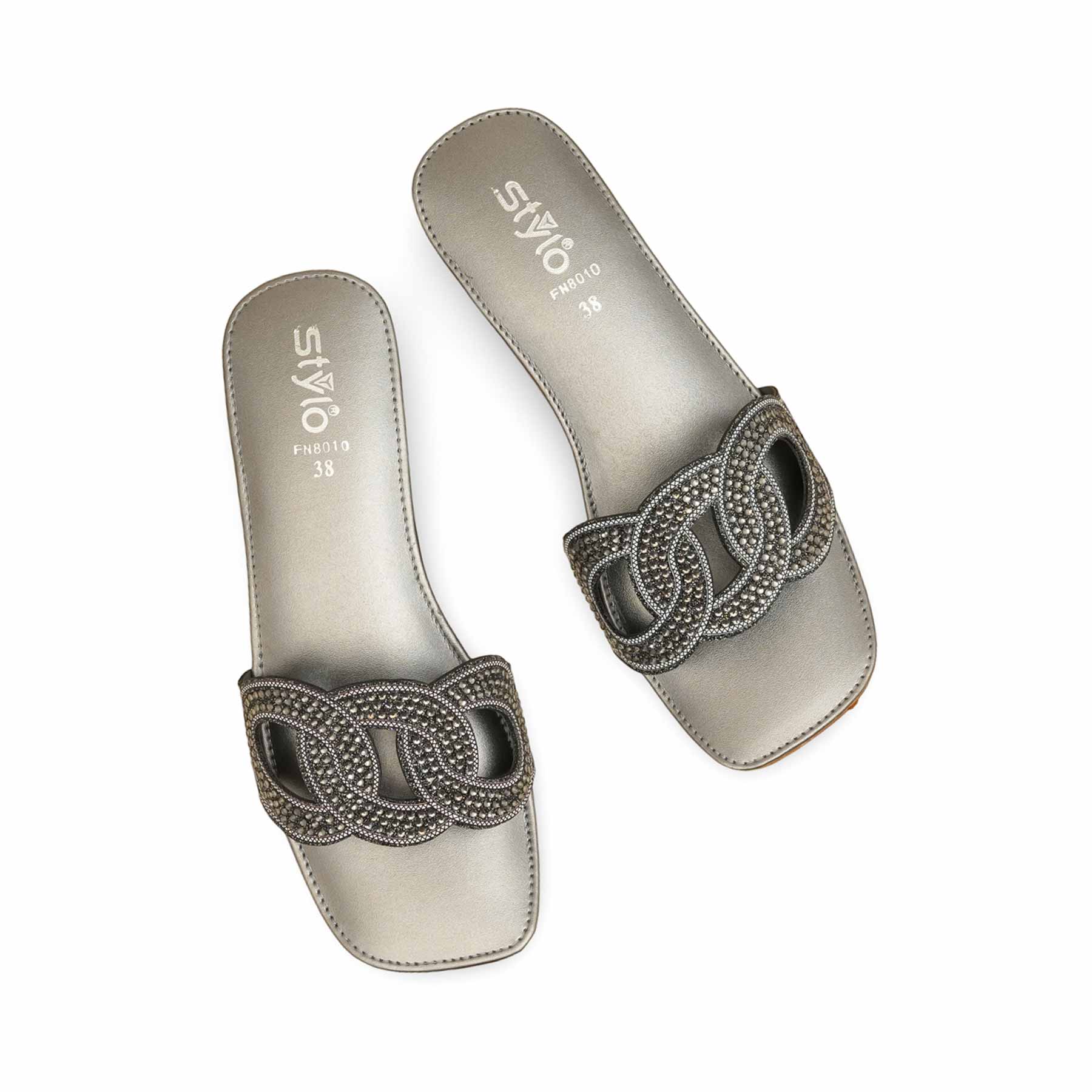 Grey Fancy Women Slipper FN8010 - Image 5